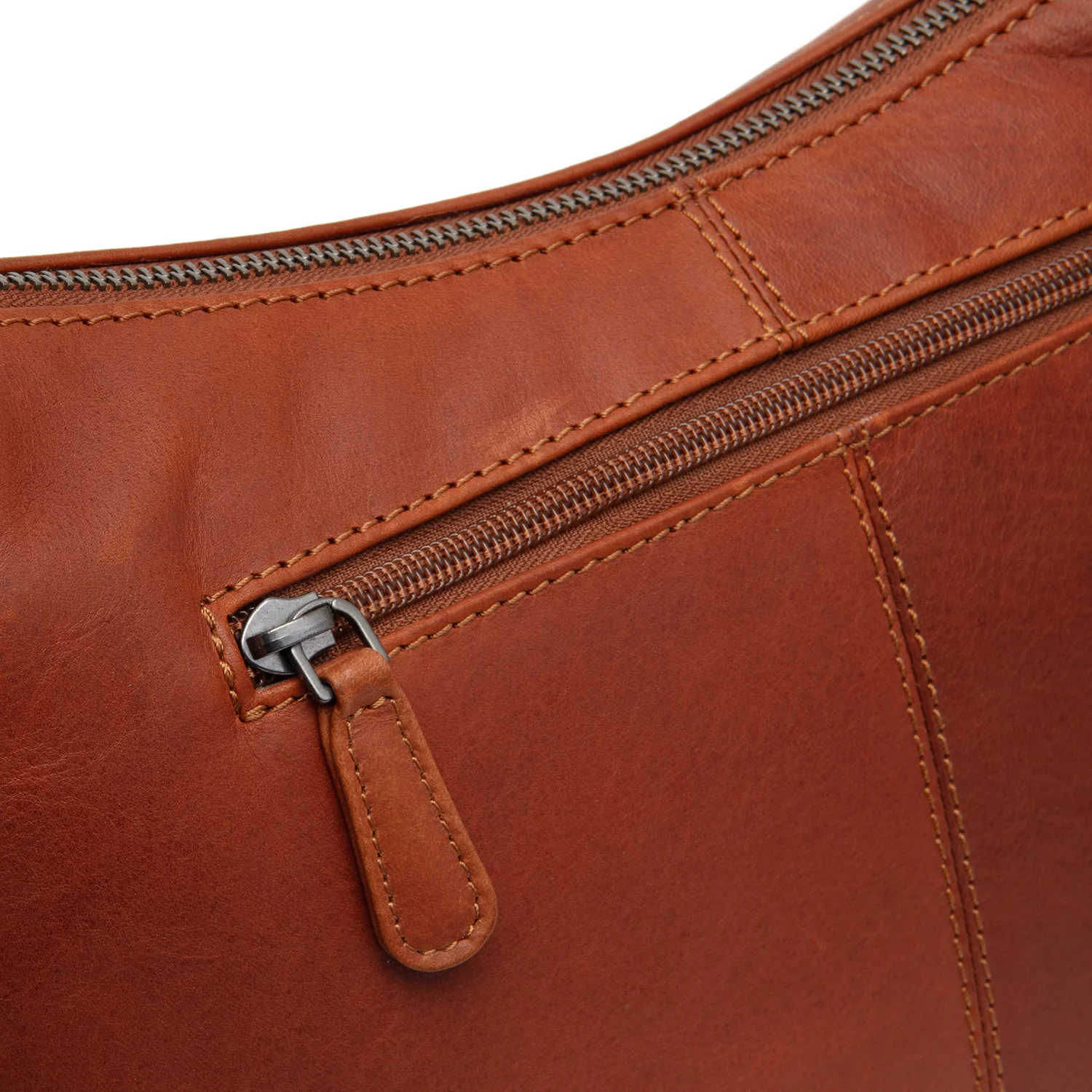 Leather Shoulder Bag Cognac Skara - Image 6