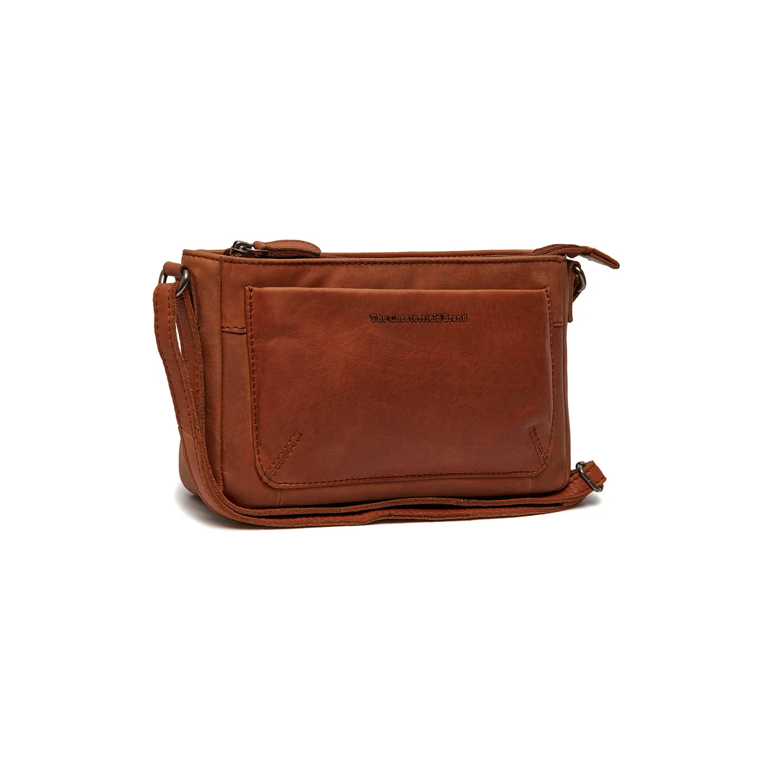 Leather Crossbody Bag Cognac Southampton