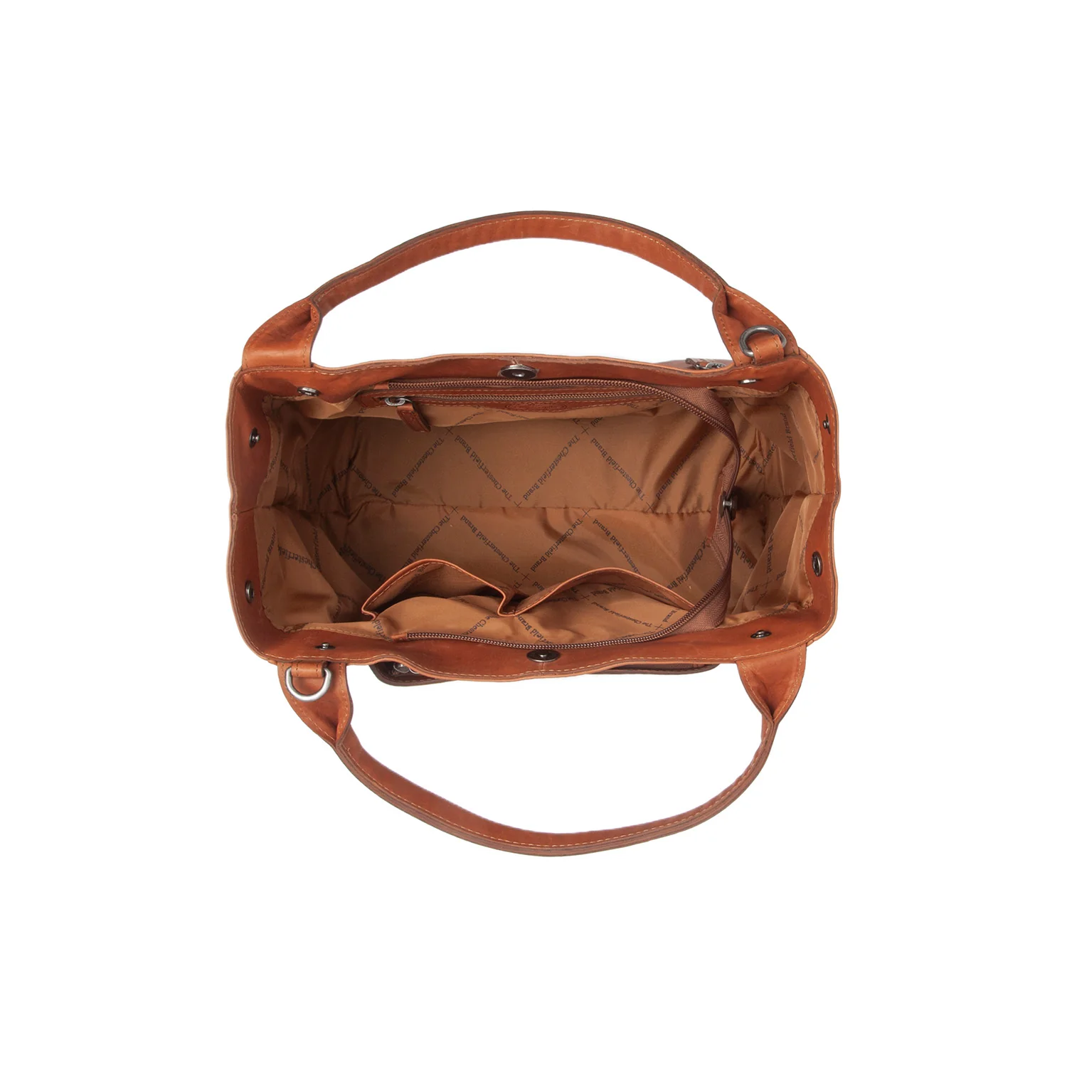 Leather Handbag Cognac Tenara - Image 5