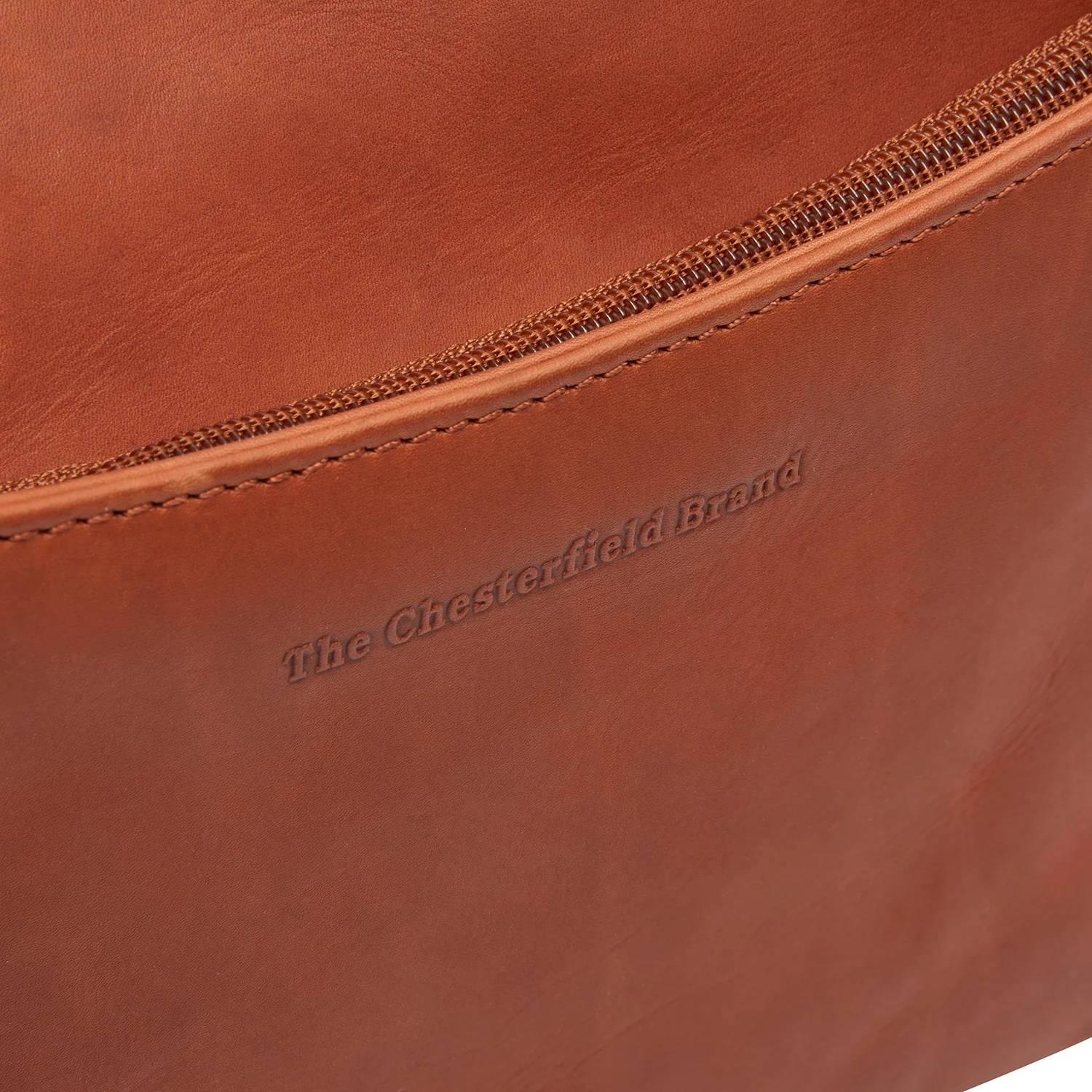 Leather Shoulder Bag Cognac Tivra - Image 2