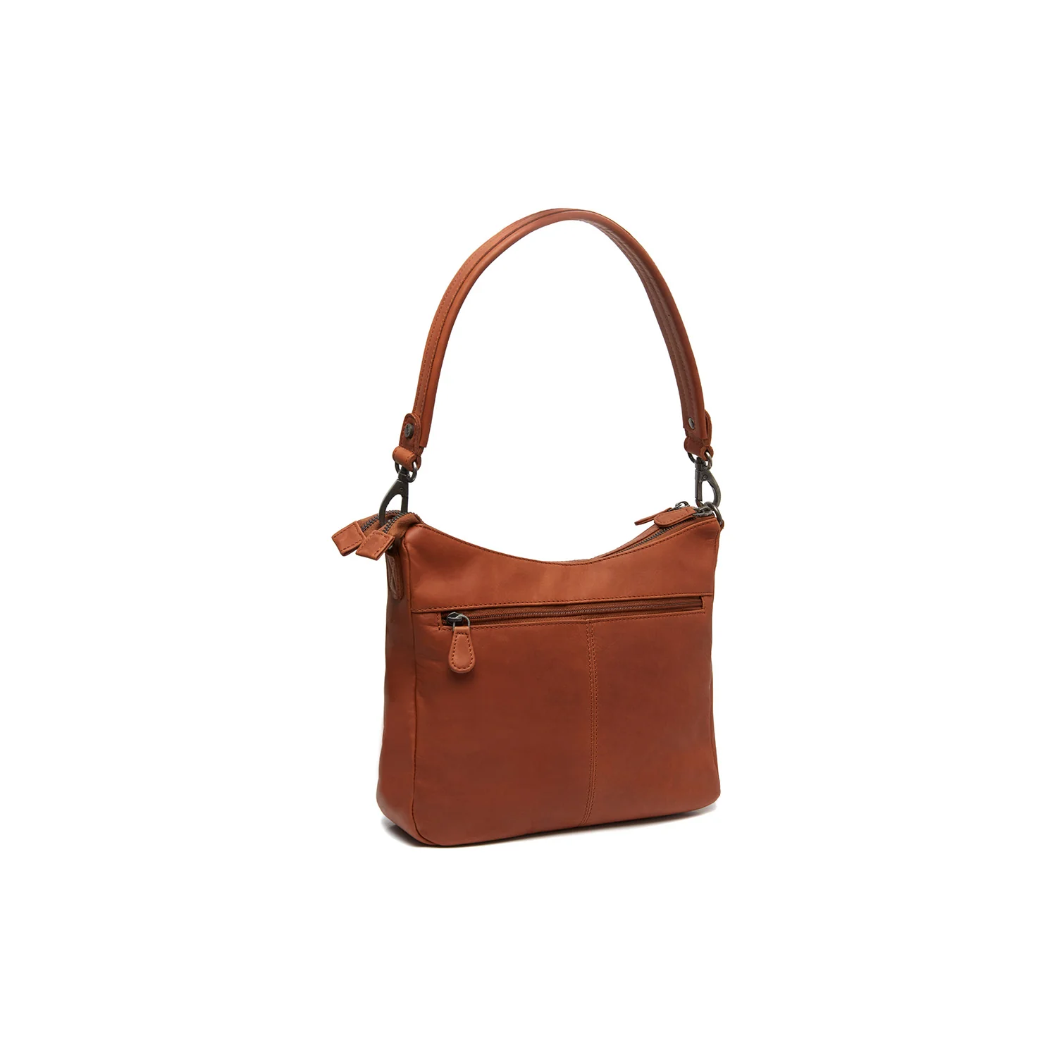 Leather Shoulder Bag Cognac Tivra - Image 6