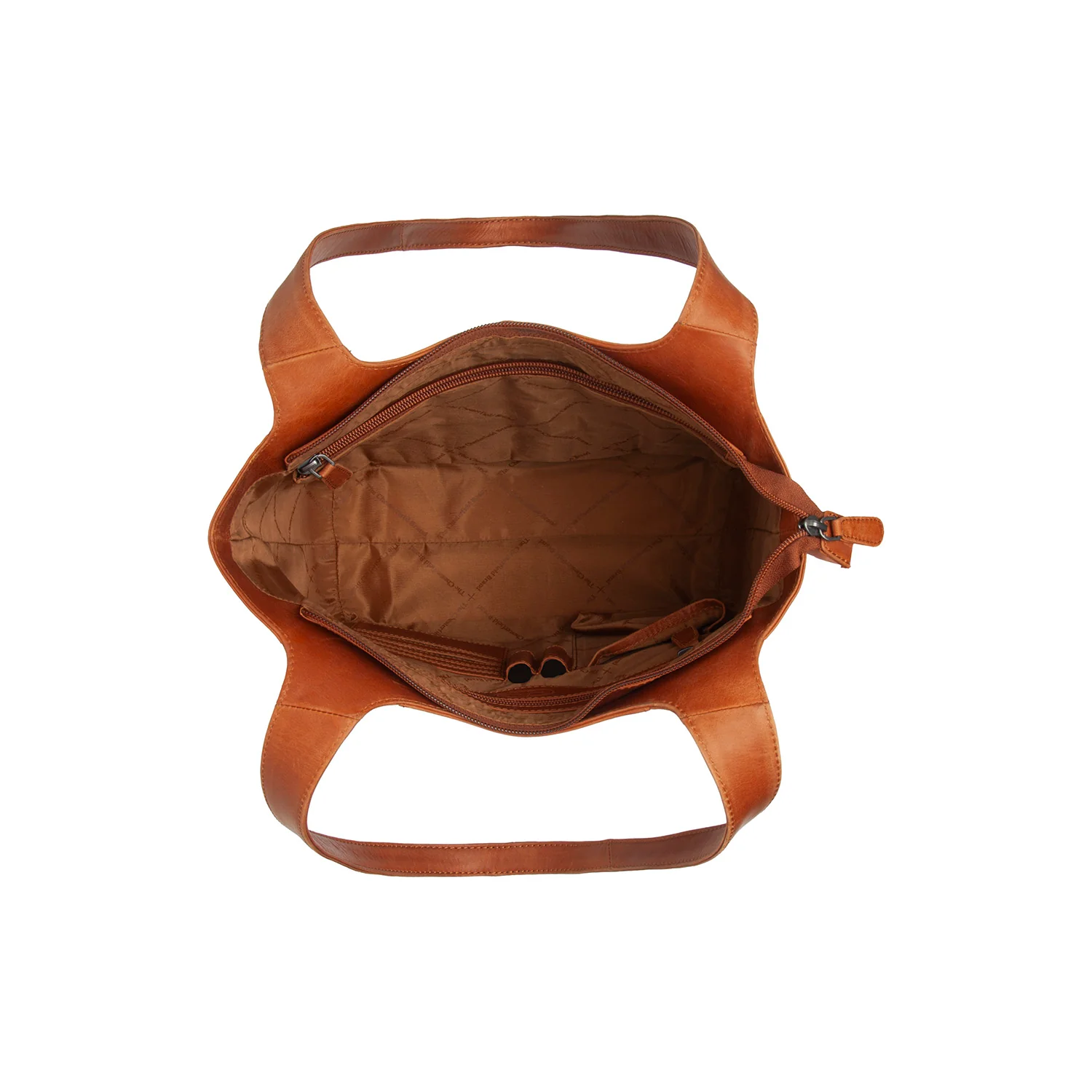 Leather Shoulder Bag Cognac Tofino - Image 6