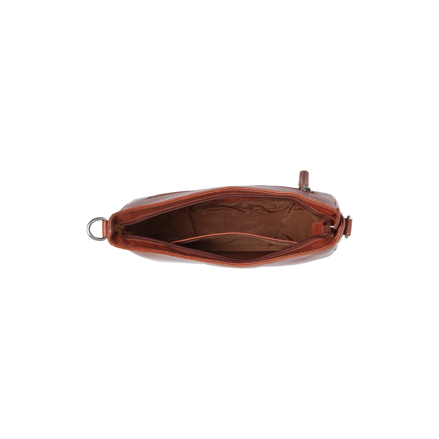 Leather Shoulder Bag Cognac Valentano - Image 6