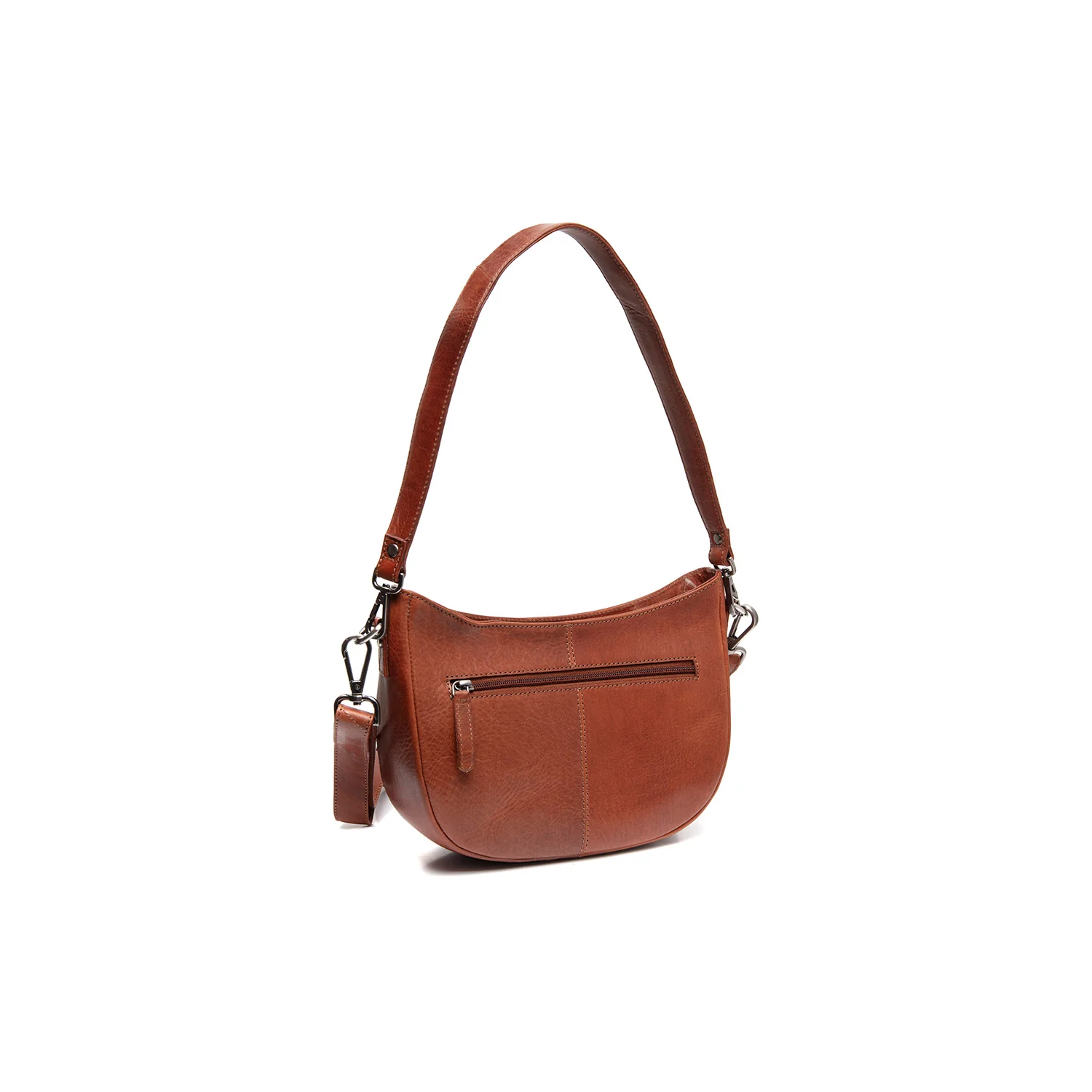 Leather Shoulder Bag Cognac Valentano - Image 8