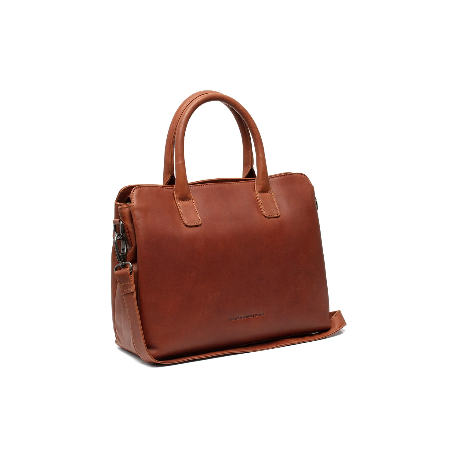 Leather Handbag Cognac Valmonte