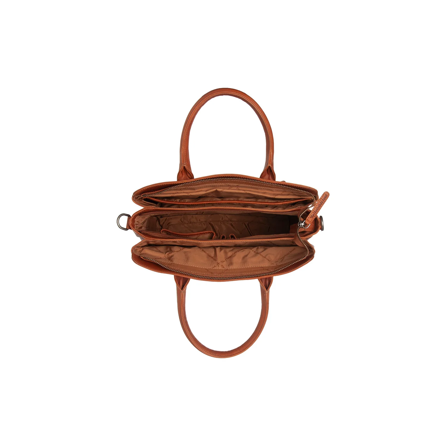 Leather Handbag Cognac Valmonte - Image 3