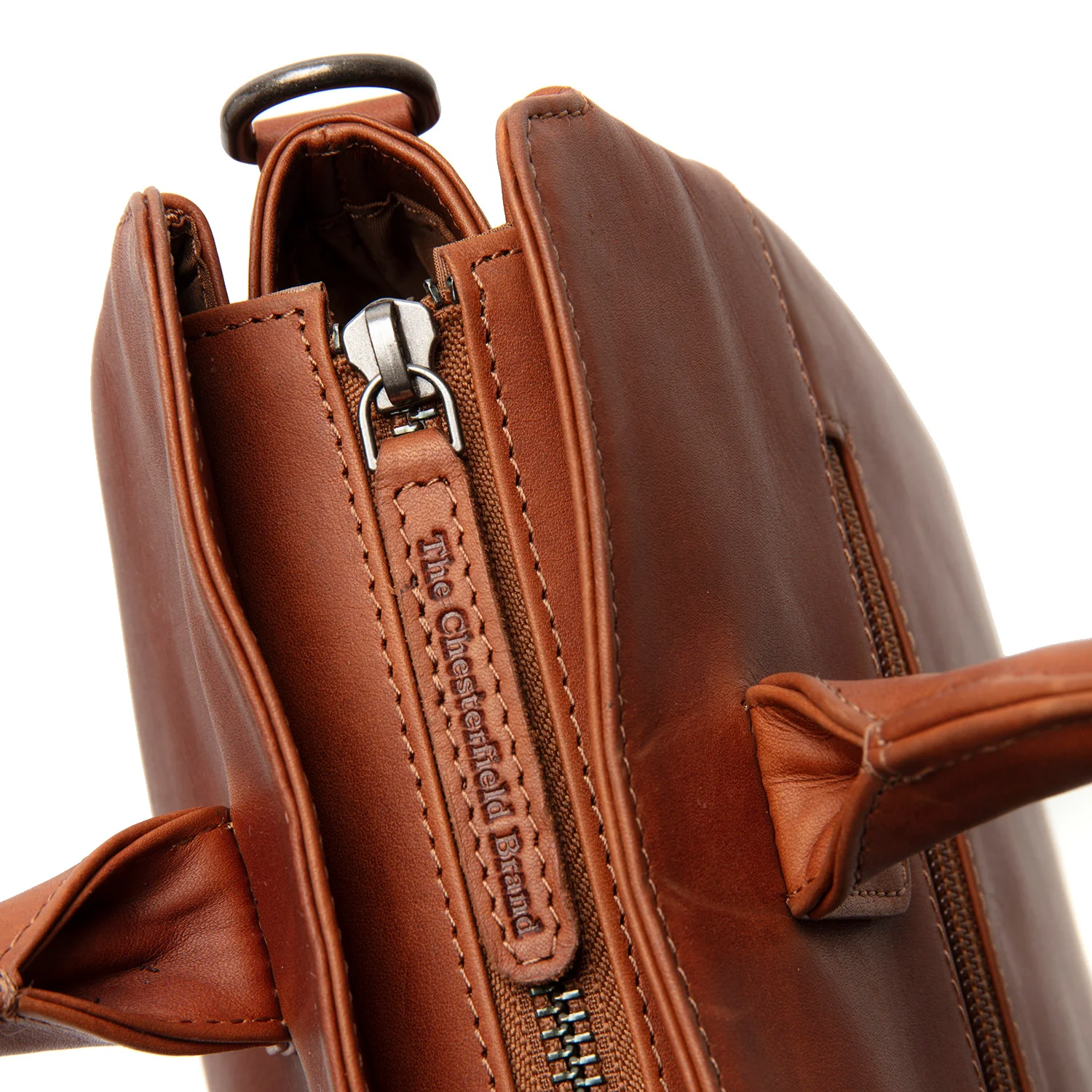 Leather Handbag Cognac Valmonte - Image 5