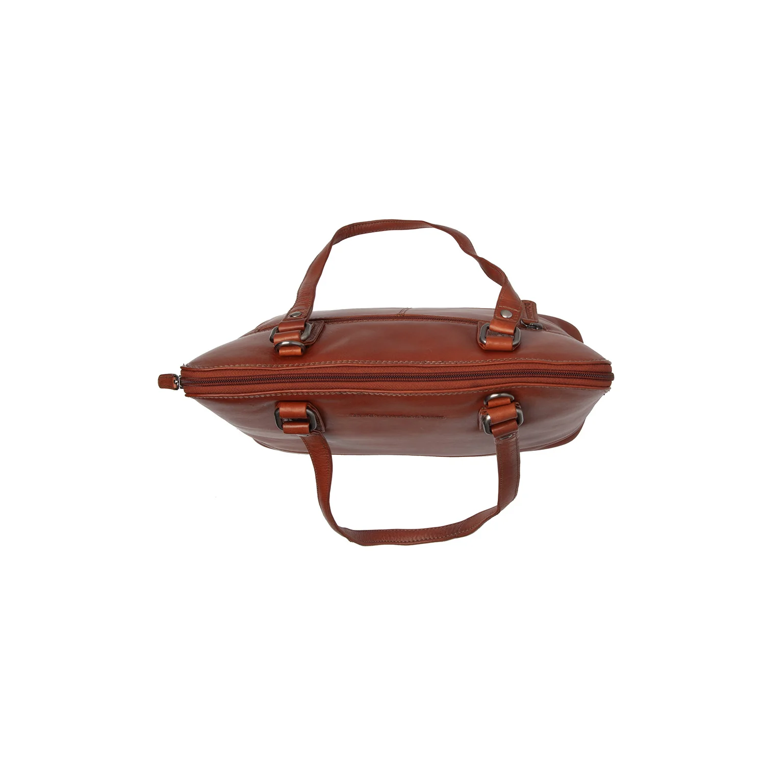 Leather Shoulder Bag Cognac Viamonte - Image 5
