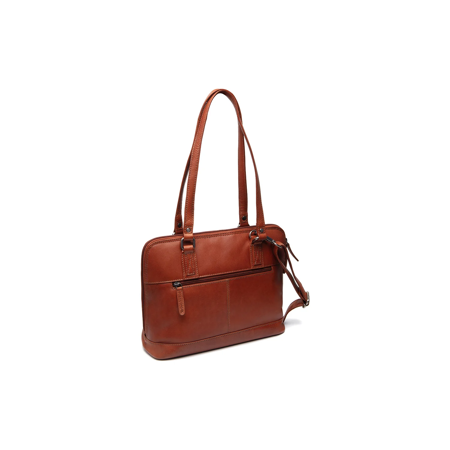 Leather Shoulder Bag Cognac Viamonte - Image 8