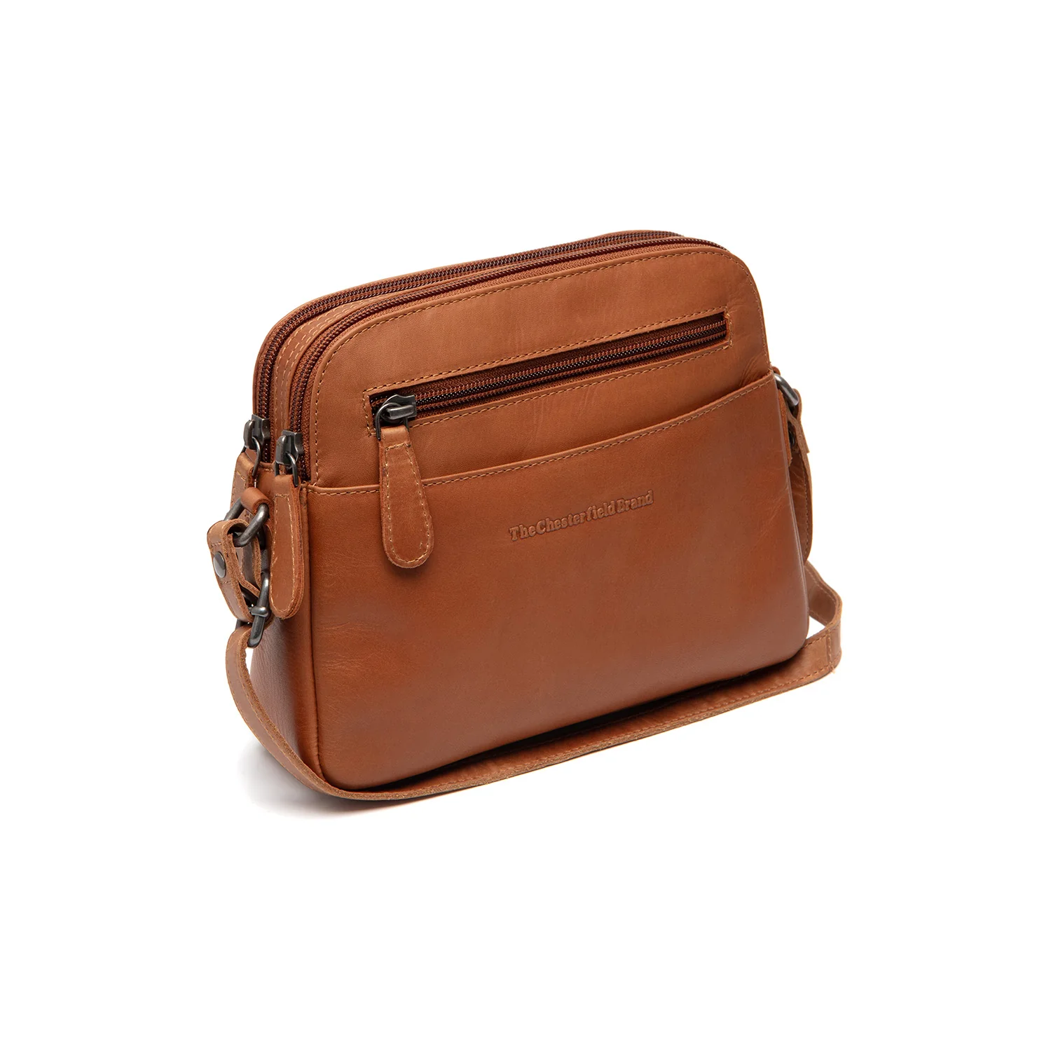 Leather Crossbody Bag Cognac Vionne