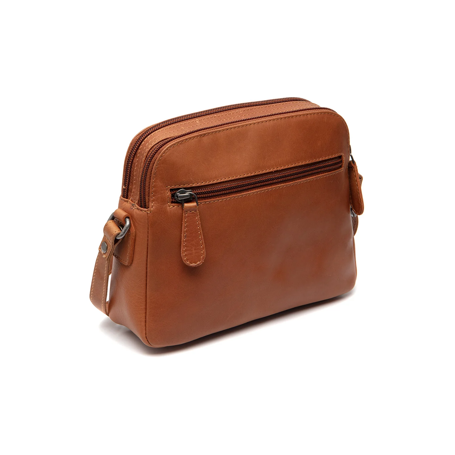 Leather Crossbody Bag Cognac Vionne - Image 6