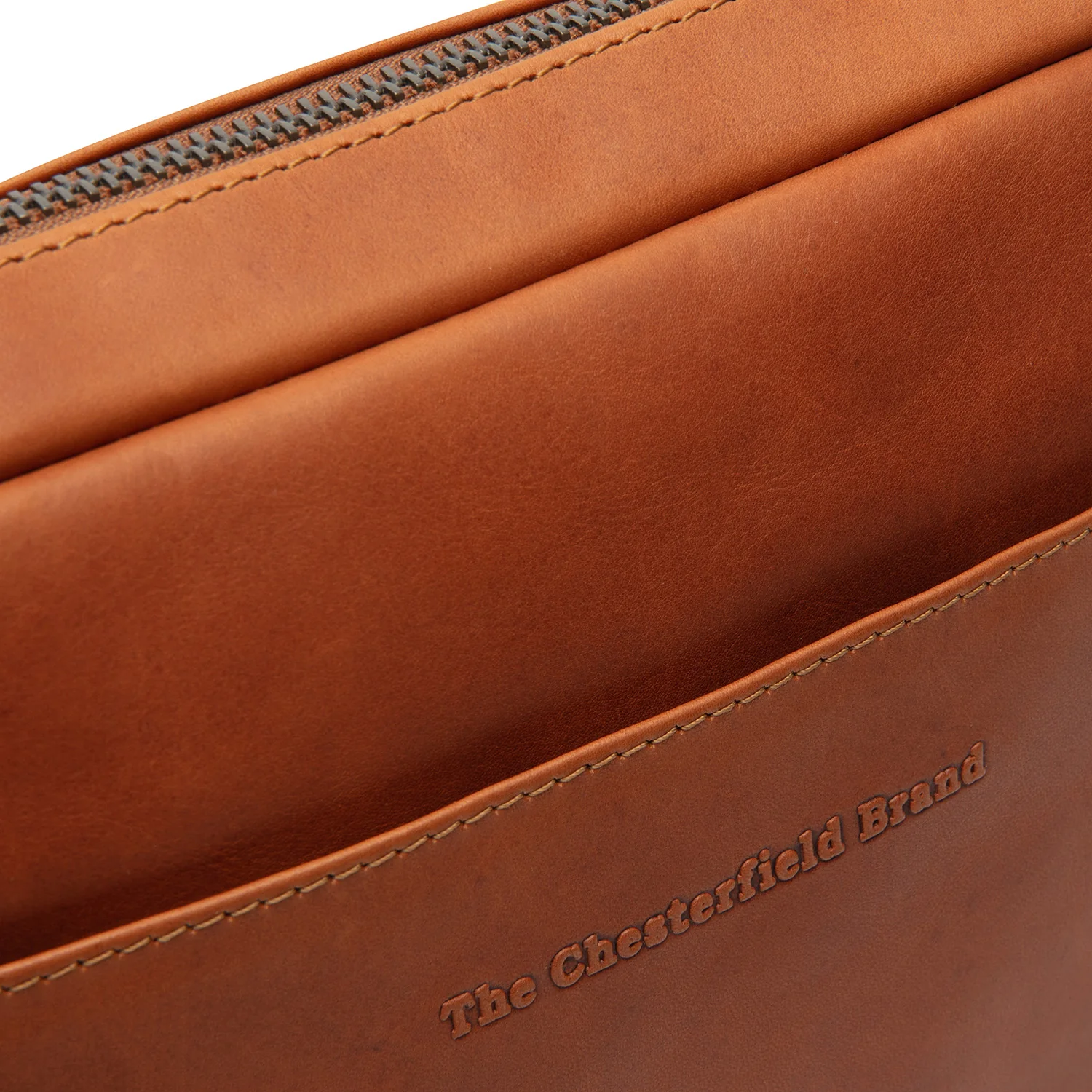 Leather Crossbody Bag Cognac Westmere - Image 3