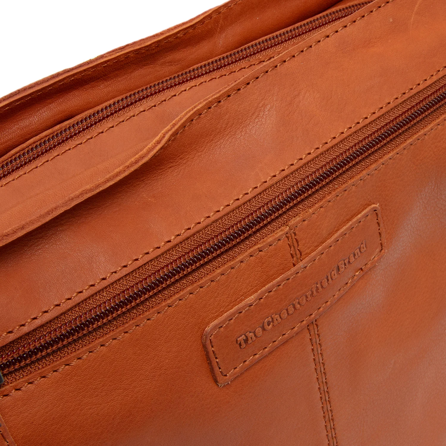Leather Shoulder Bag Cognac Zarita - Image 4