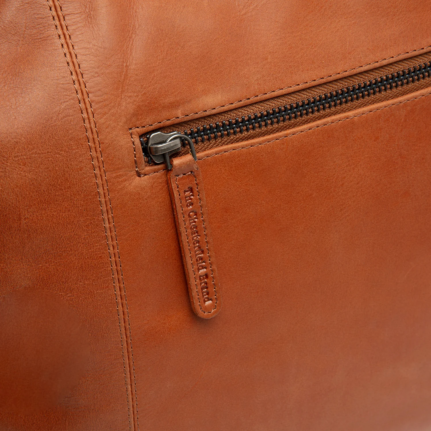Leather Shoulder Bag Cognac Zira - Image 3