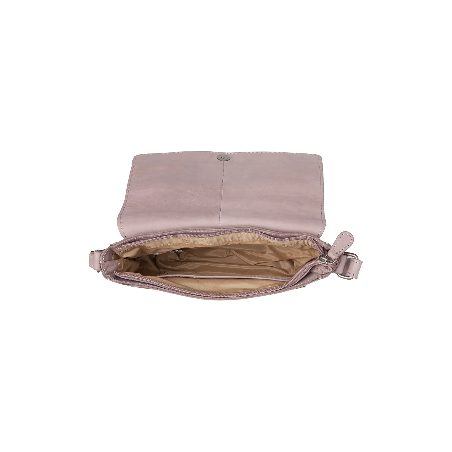 Leather Crossbody Bag Lavender Lilac Ann - Image 6