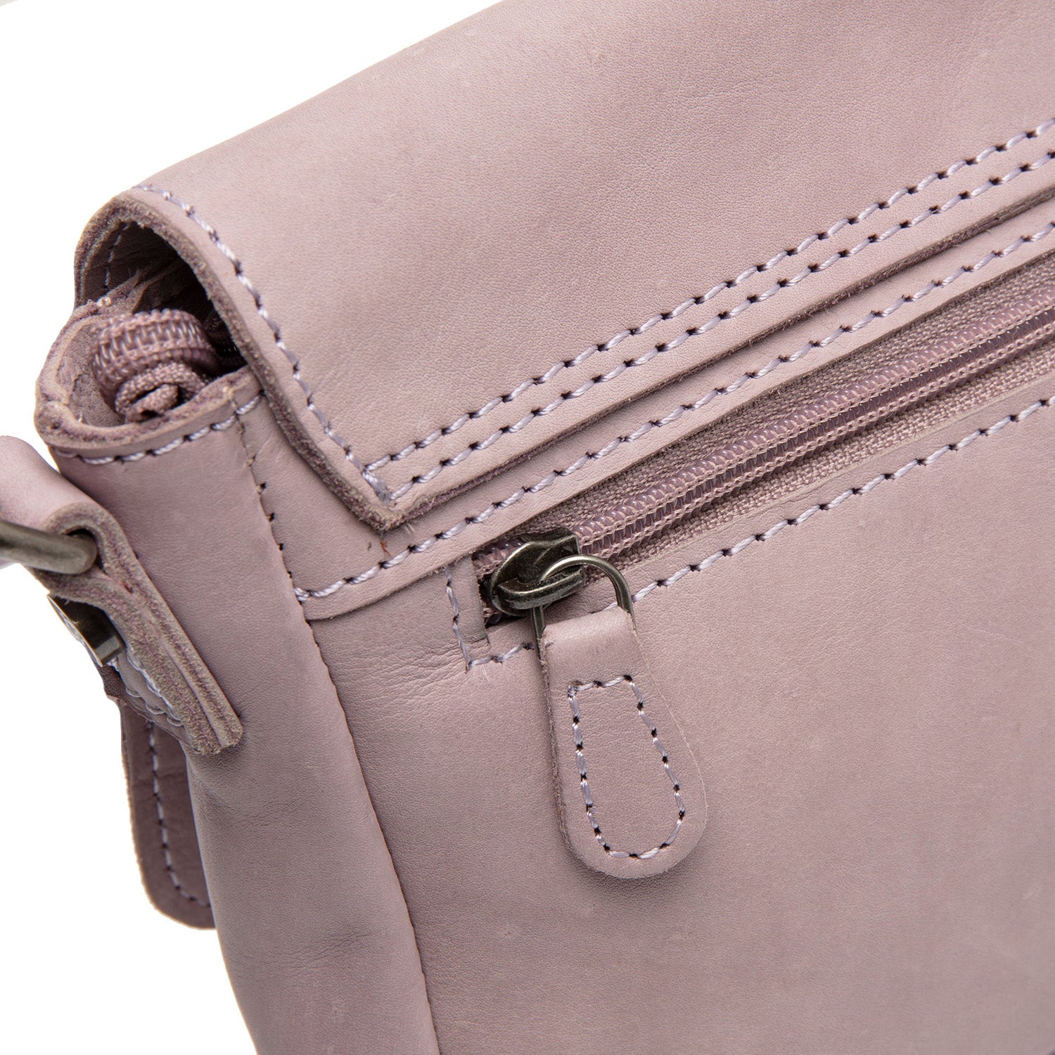 Leather Crossbody Bag Lavender Lilac Ann - Image 7