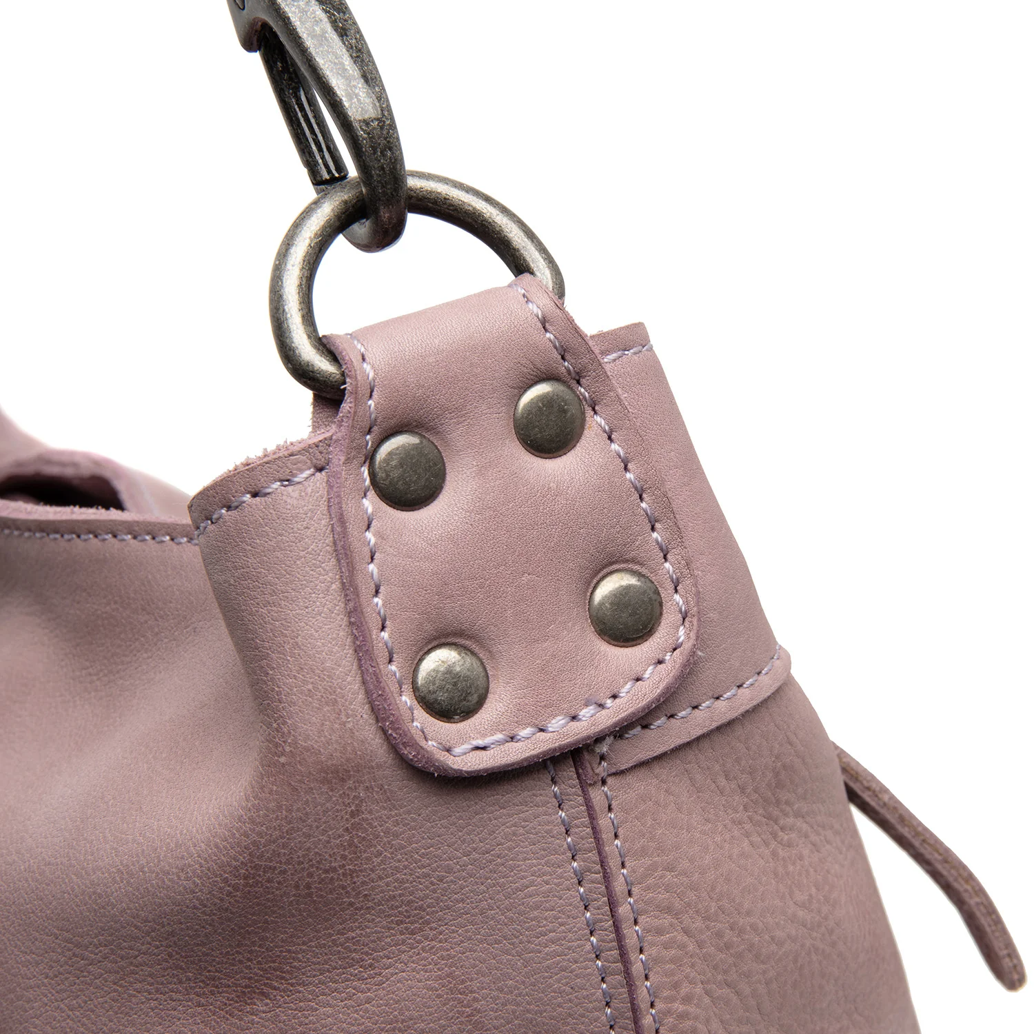 Leather Shoulder Bag Lavender Lila Bolivia - Image 3
