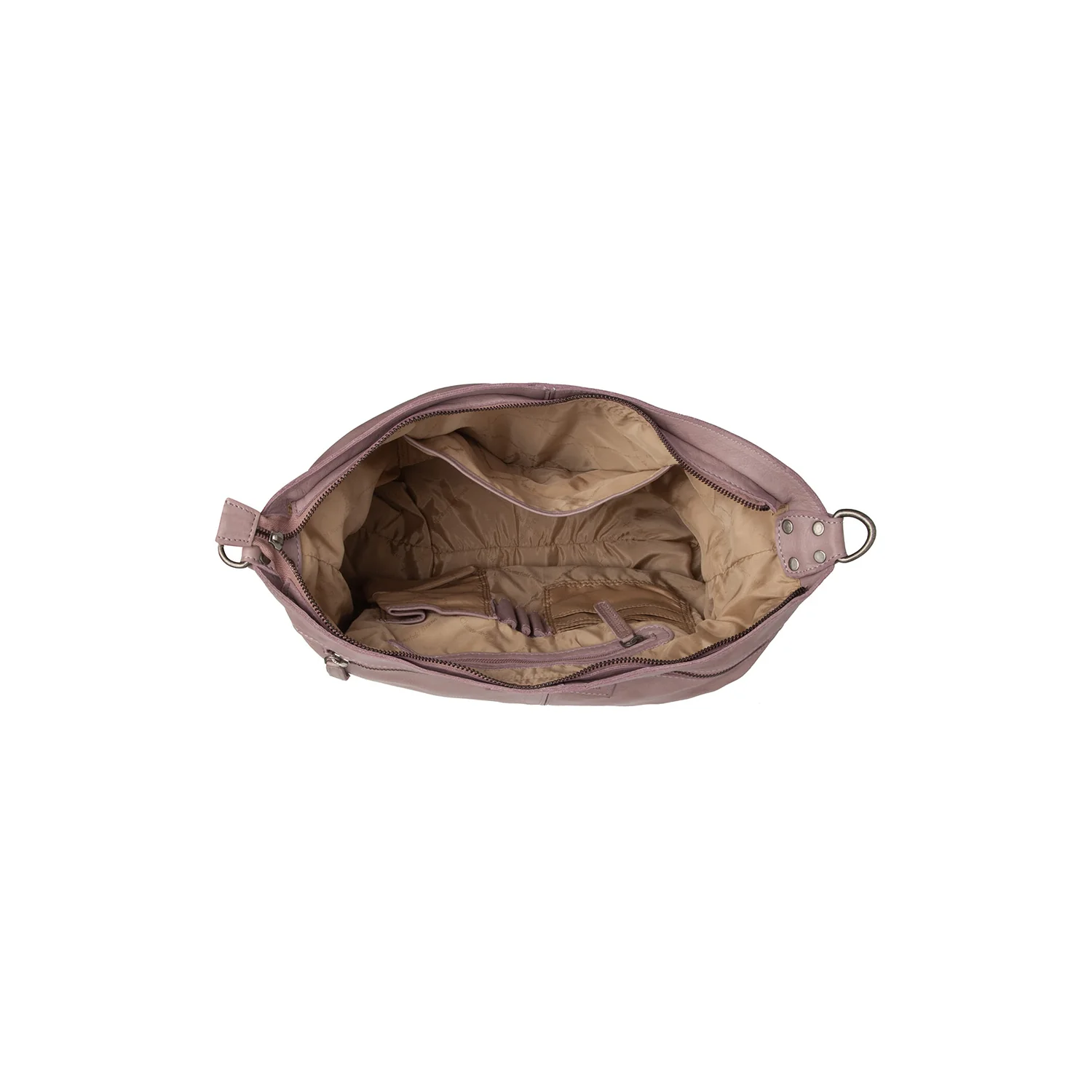 Leather Shoulder Bag Lavender Lila Bolivia - Image 5