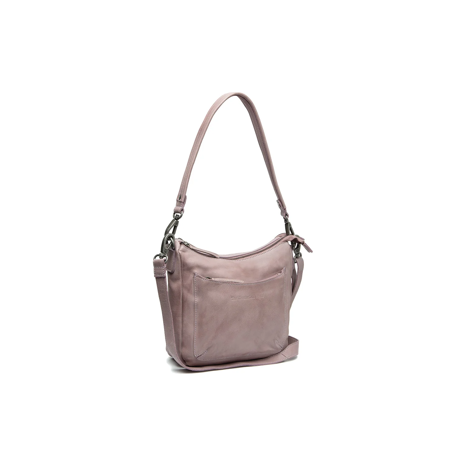 Leather Shoulder Bag Lavender Lilac Caroline