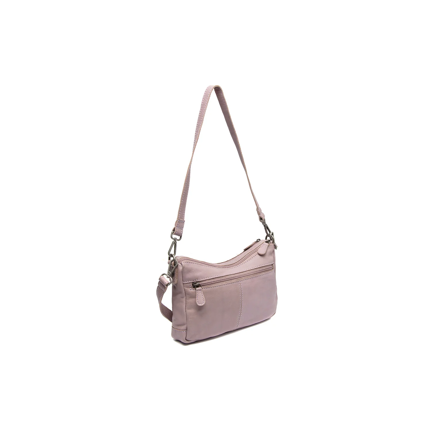 Leather Shoulder Bag Lavender Lilac Irving - Image 8