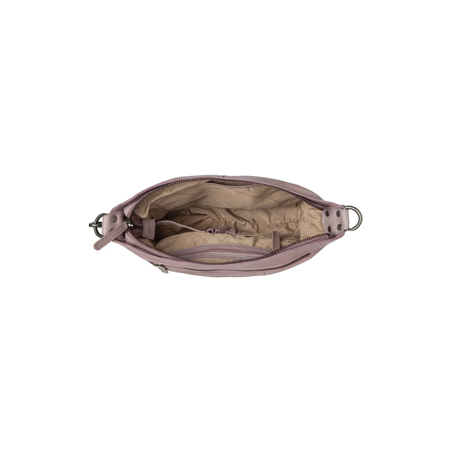 Leather Shoulder Bag Lavender Lilac Lucy - Image 4