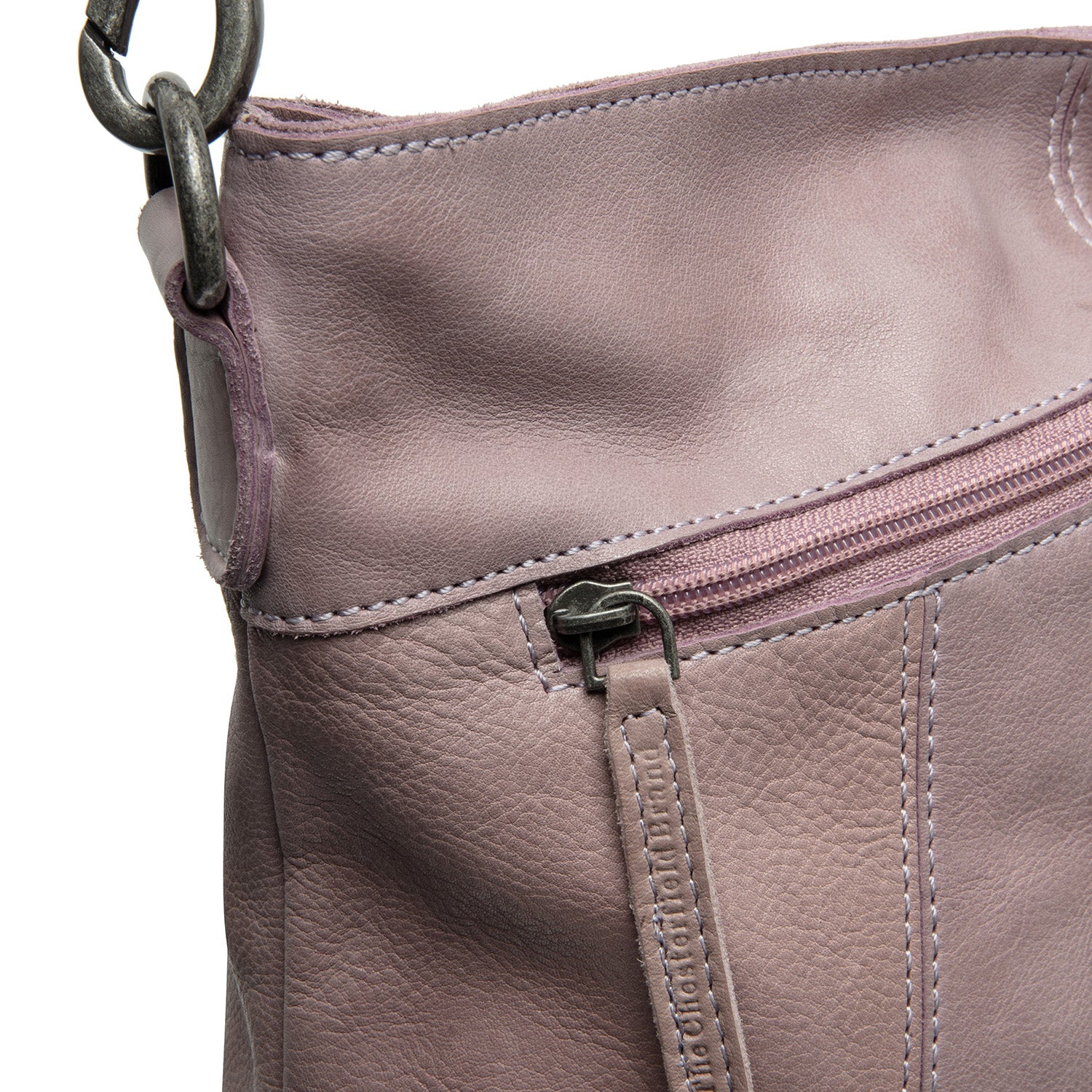 Leather Shoulder Bag Lavender Lilac Sintra - Image 2