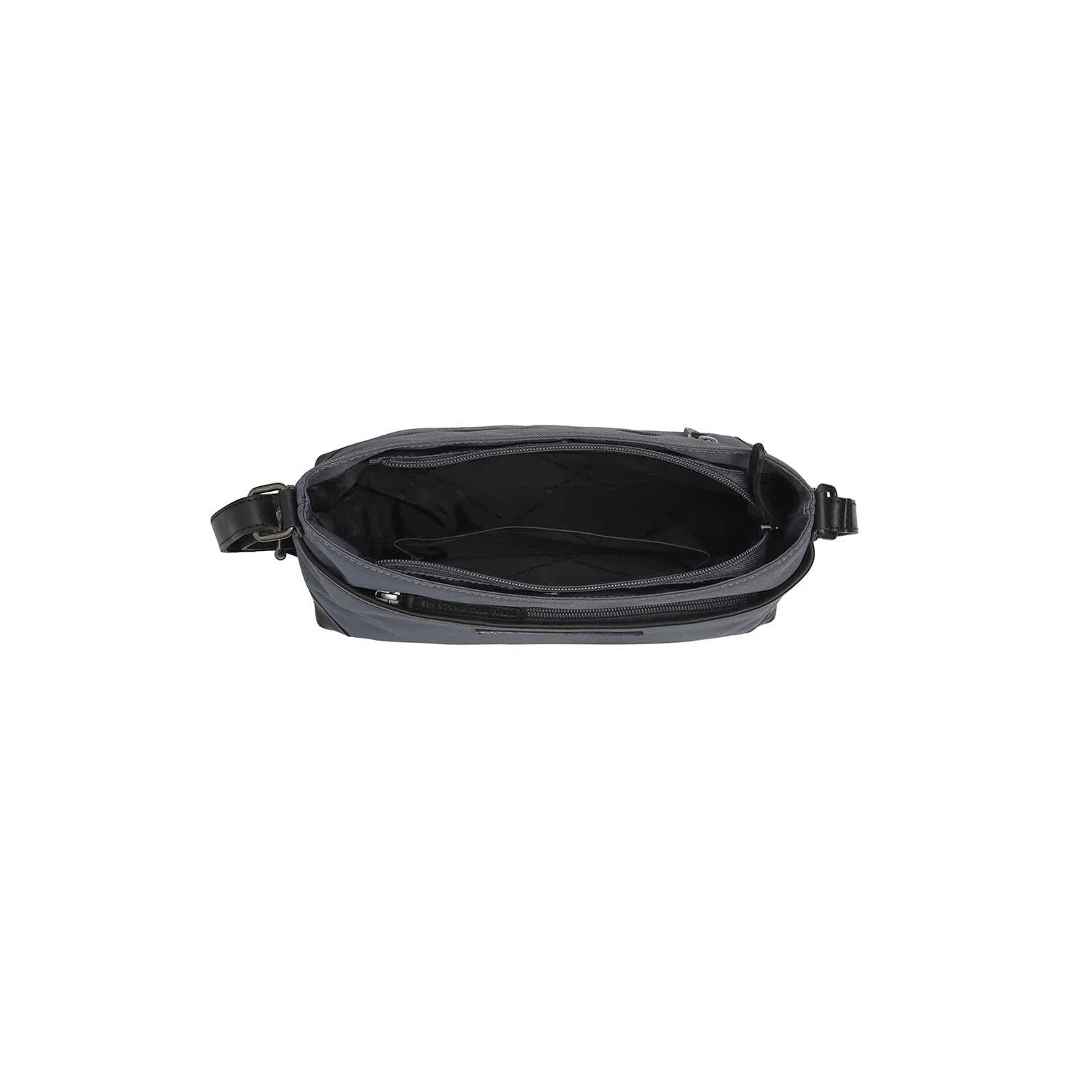 Leather Crossbody Bag Light Grey Nevon - Image 4