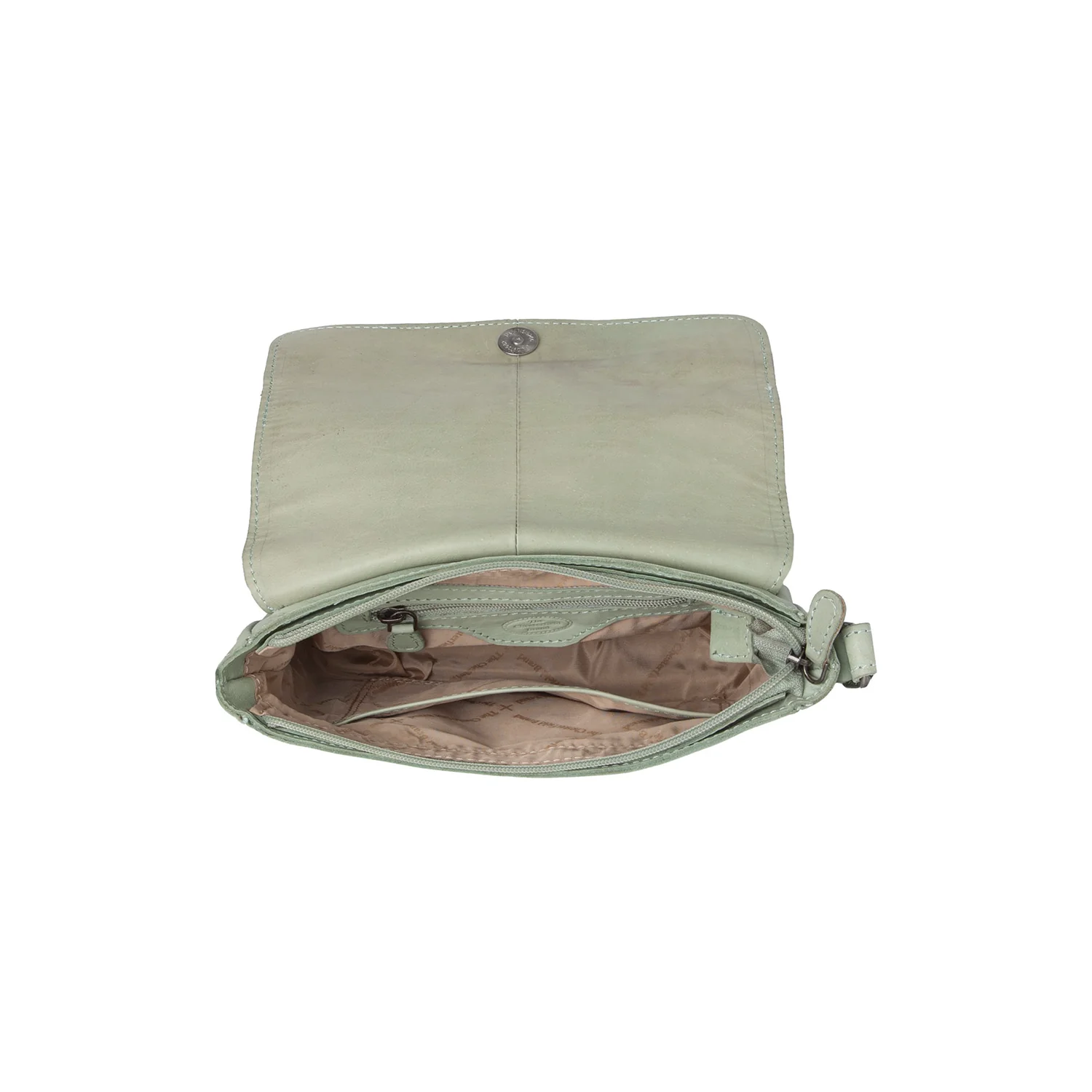 Leather Crossbody Bag Ocean Green Ann - Image 6