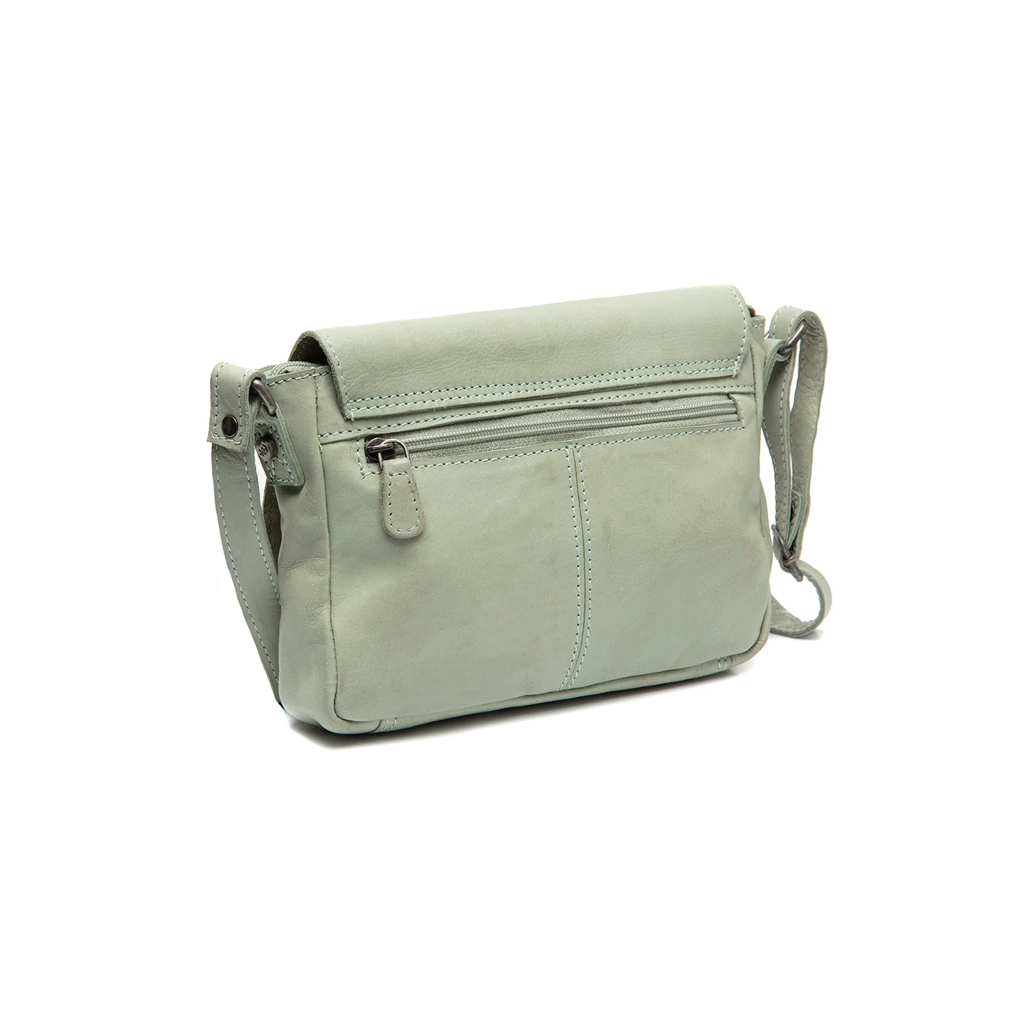 Leather Crossbody Bag Ocean Green Ann - Image 8