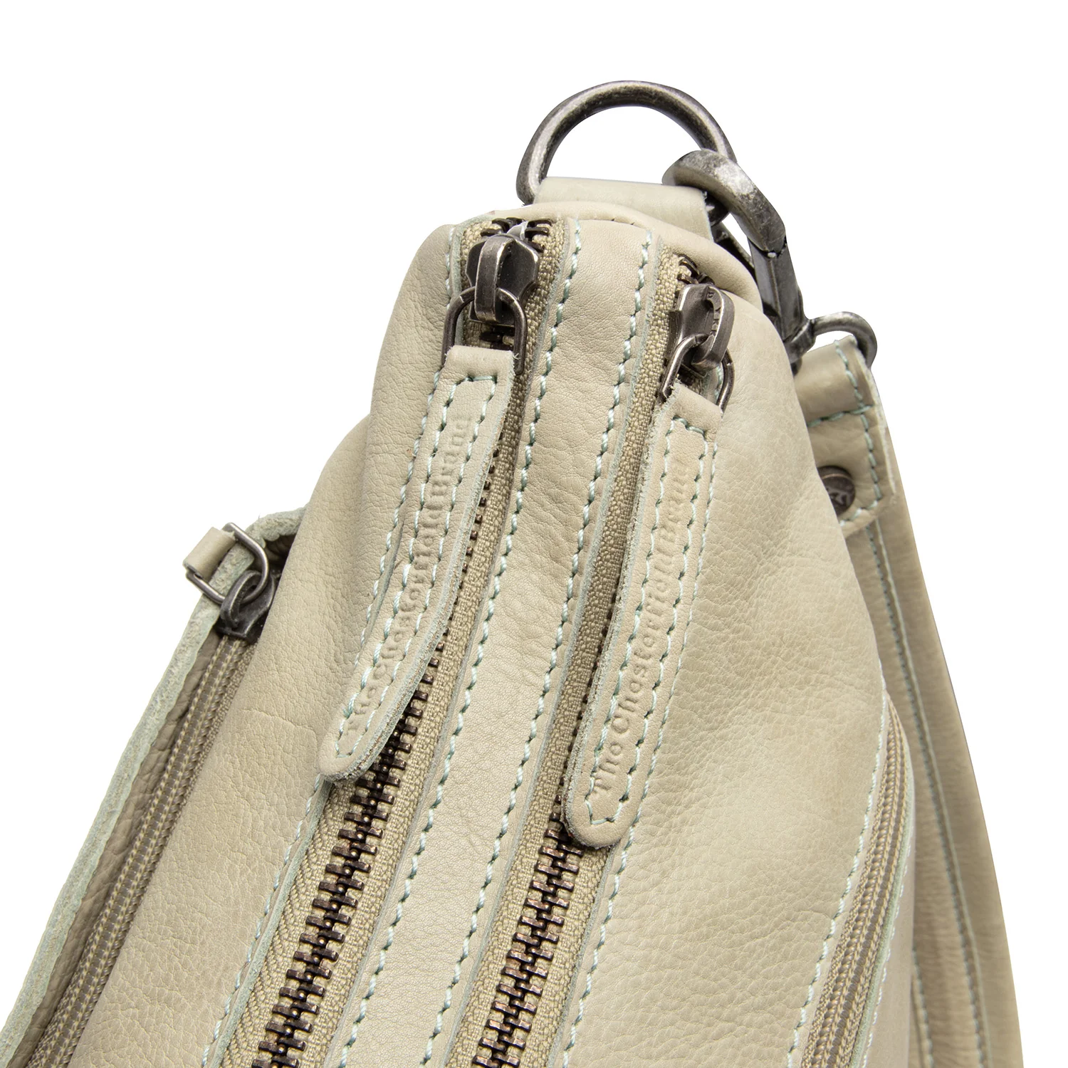 Leather Shoulder Bag Ocean Green Caroline - Image 2