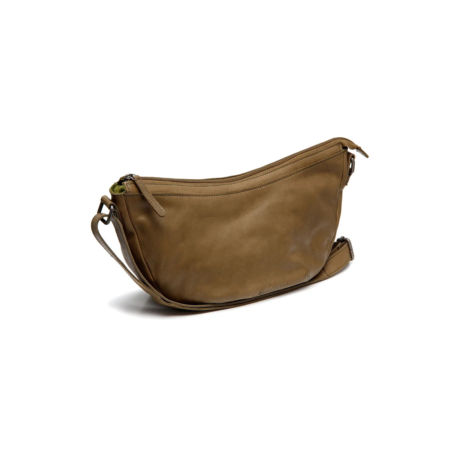 Leather Crossbody Bag Olive Green Clarita
