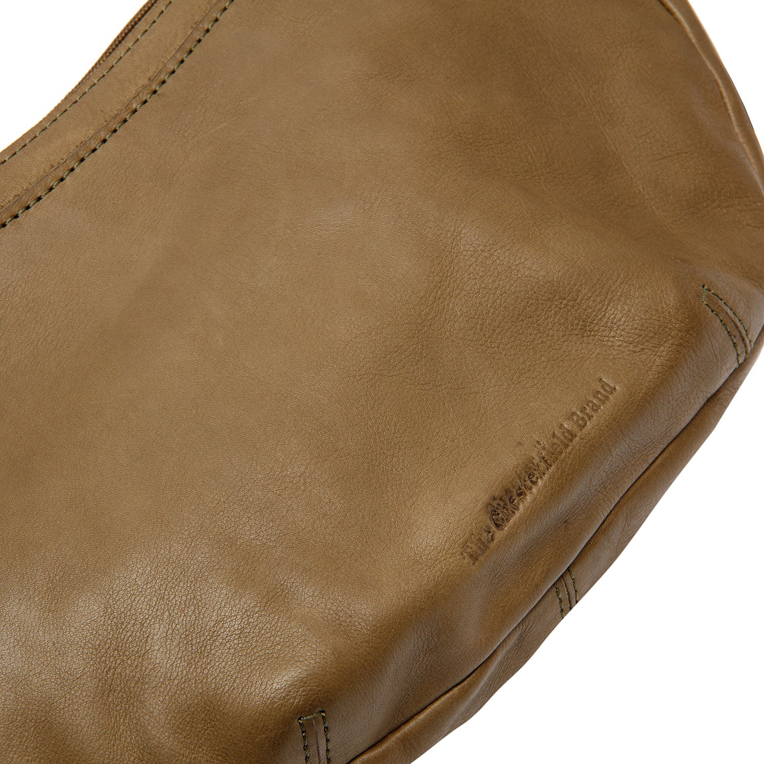 Leather Crossbody Bag Olive Green Clarita - Image 4