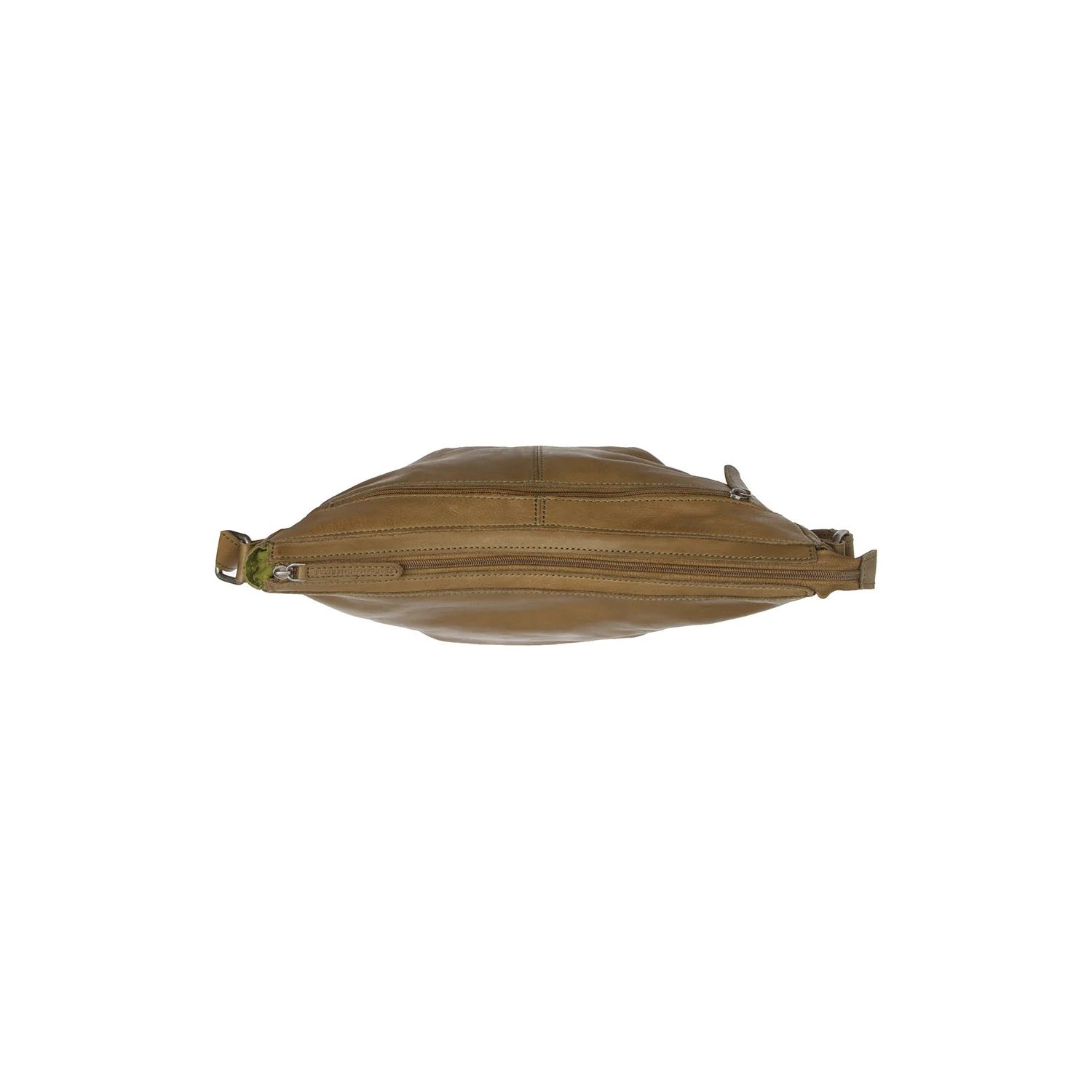 Leather Crossbody Bag Olive Green Clarita - Image 5
