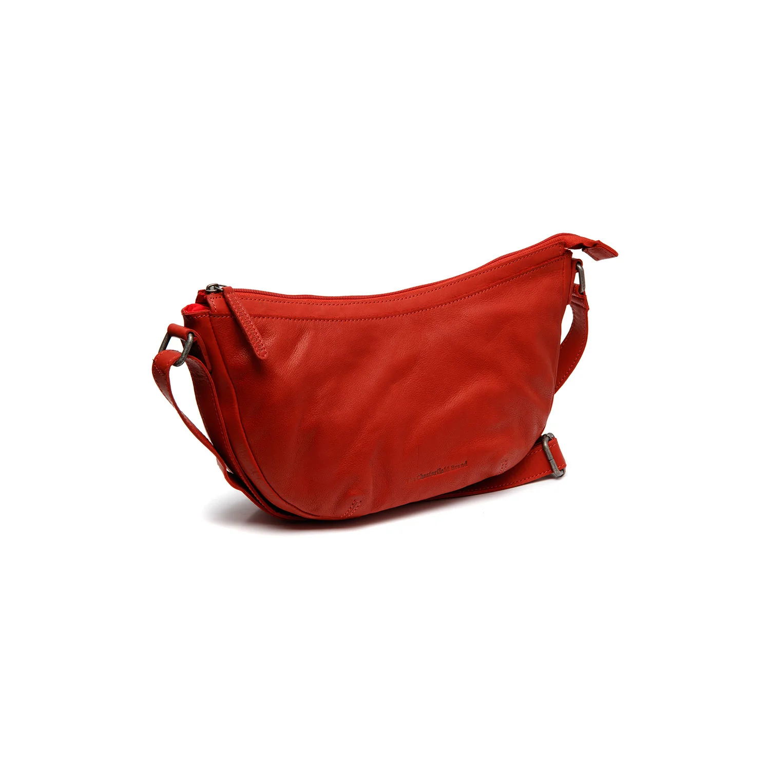 Leather Crossbody Bag Red Clarita