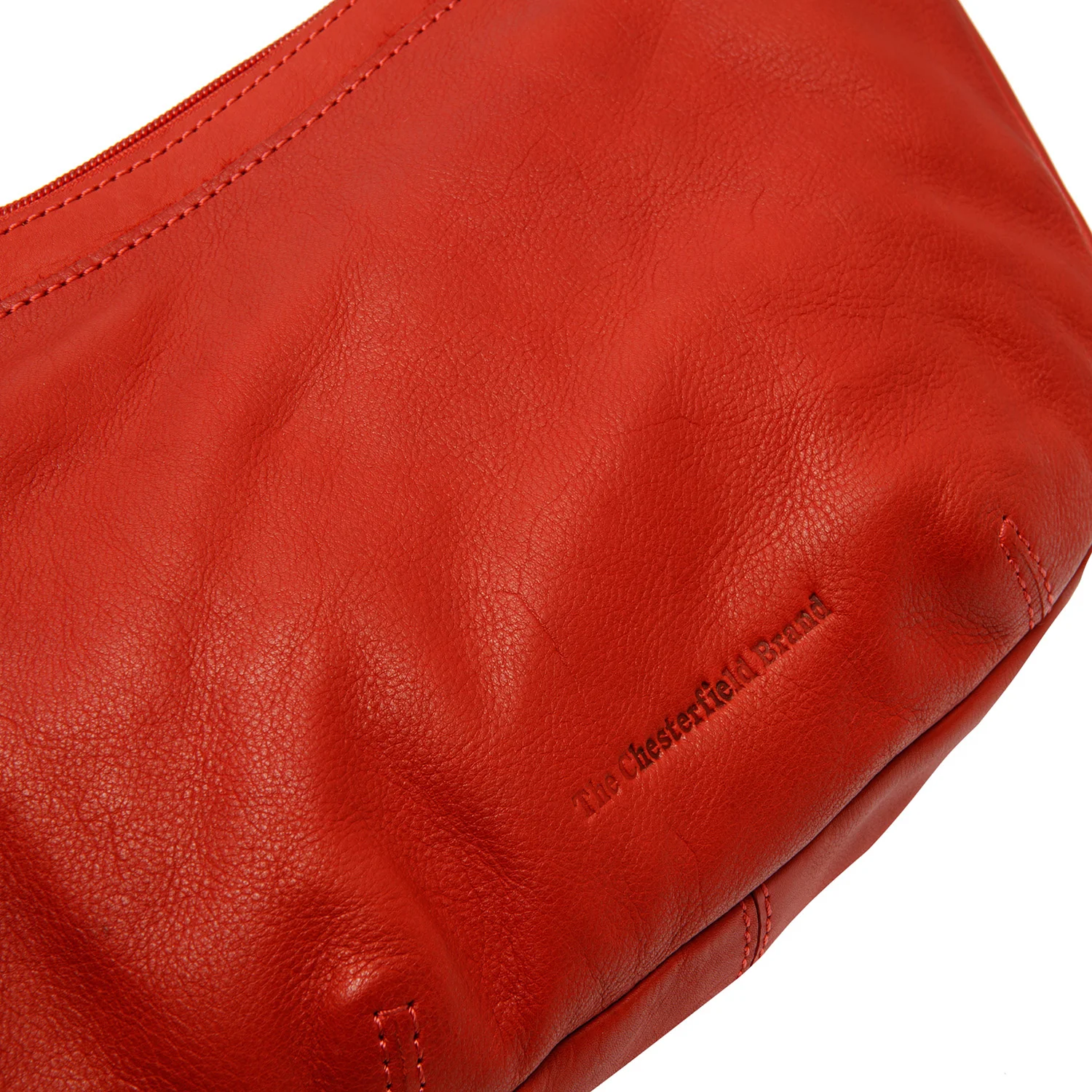 Leather Crossbody Bag Red Clarita - Image 3