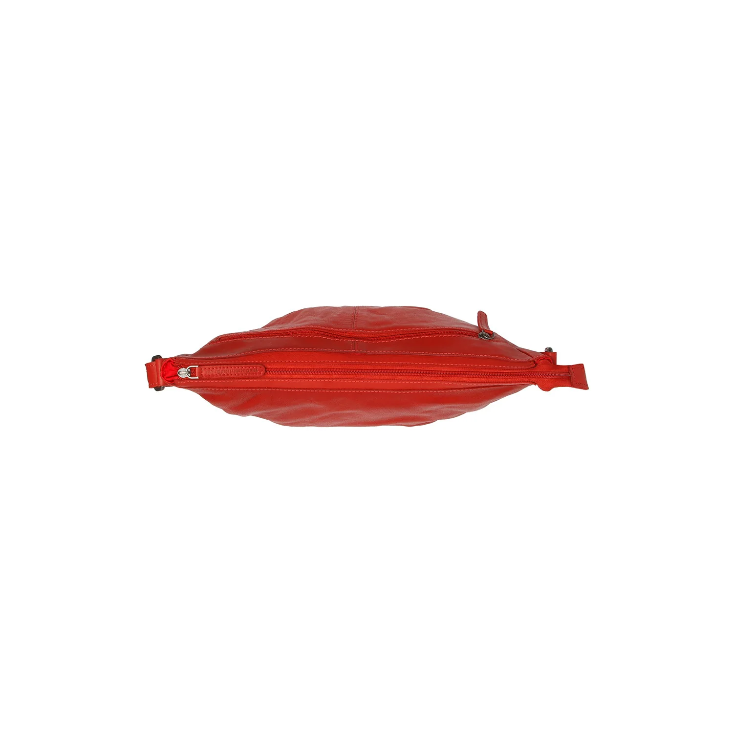 Leather Crossbody Bag Red Clarita - Image 4