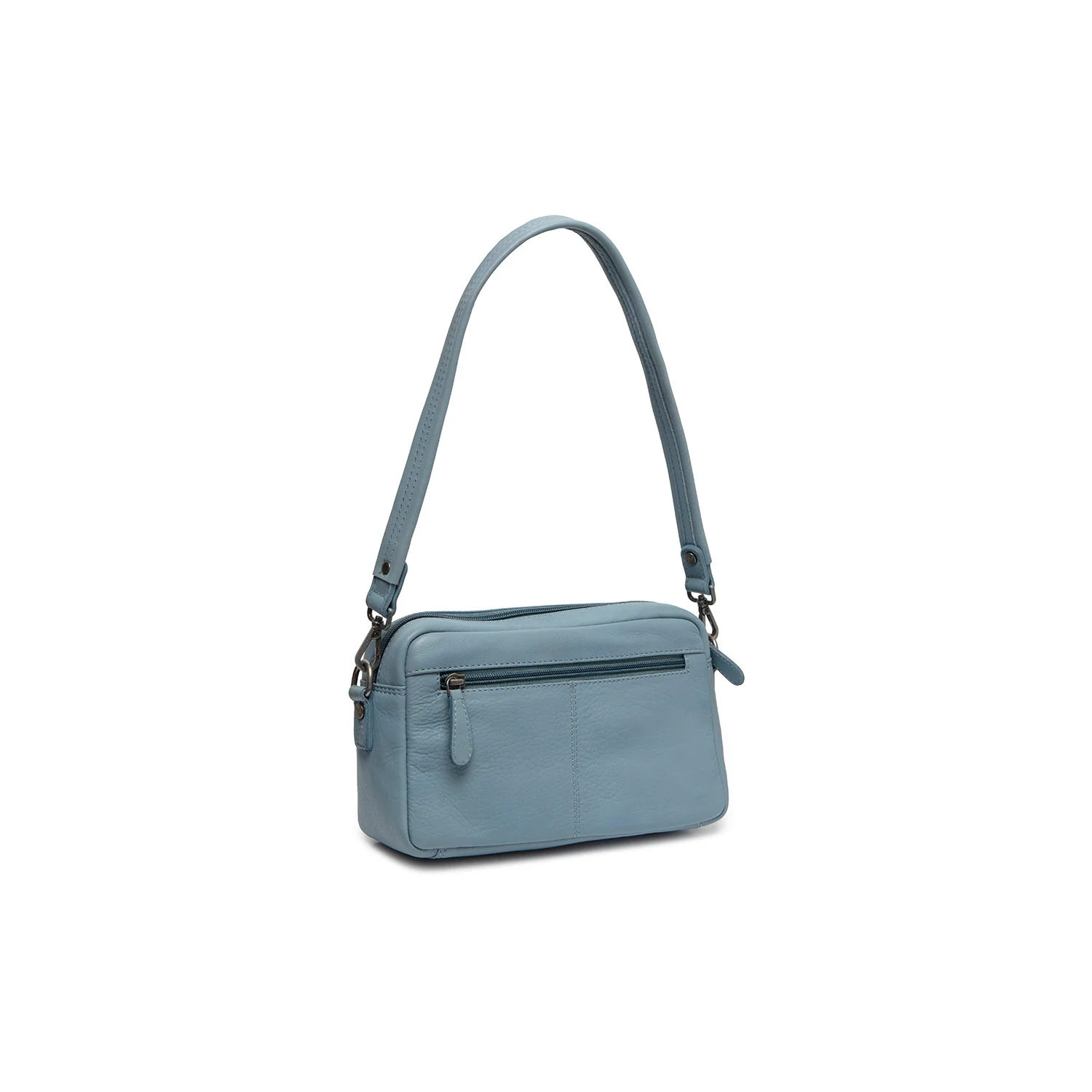 Leather Shoulder Bag Sky Blue Liora - Image 10
