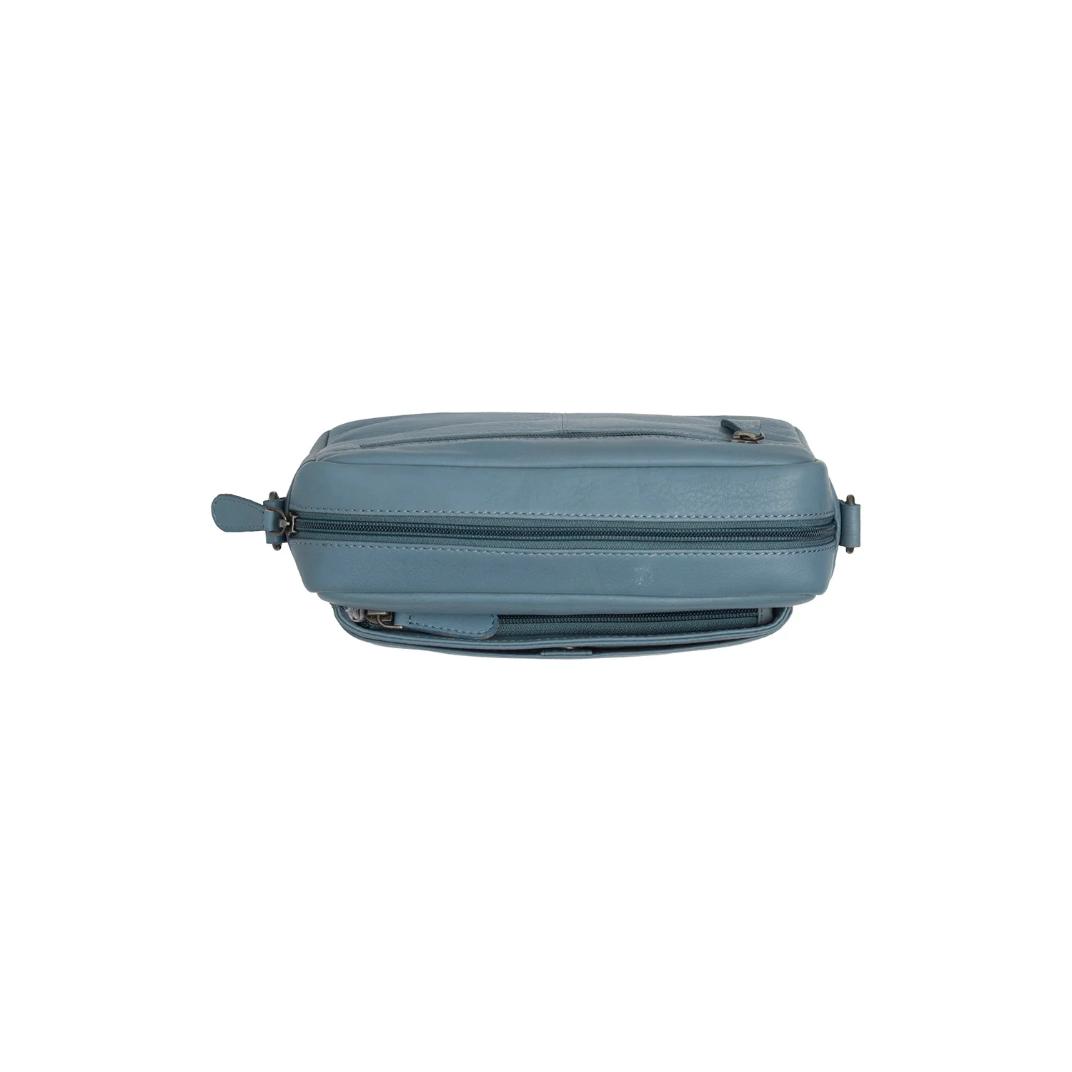 Leather Shoulder Bag Sky Blue Liora - Image 8