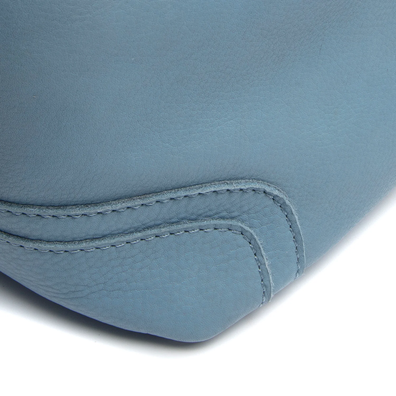 Leather Shoulder Bag Sky Blue Zarita - Image 5