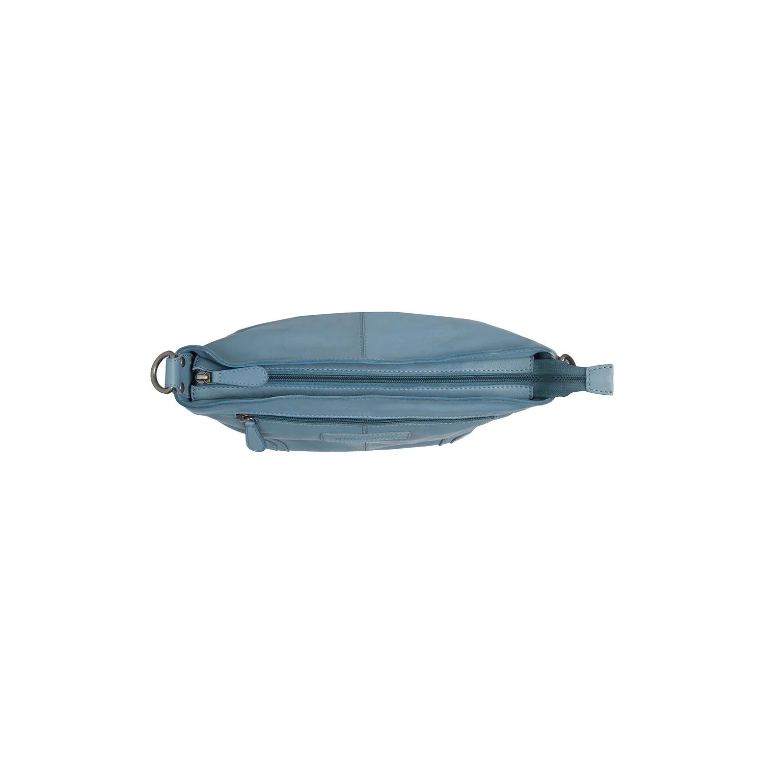 Leather Shoulder Bag Sky Blue Zarita - Image 6