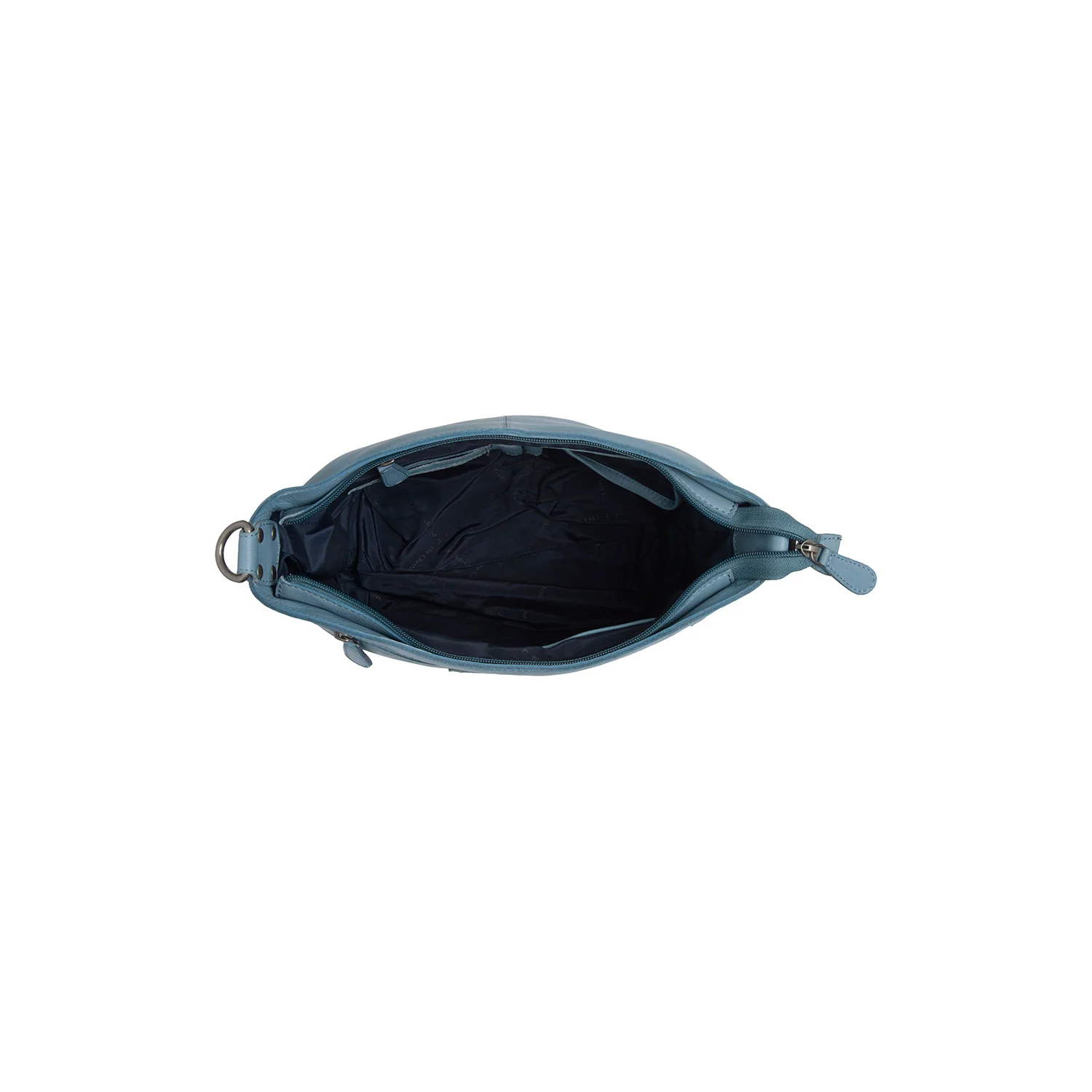 Leather Shoulder Bag Sky Blue Zarita - Image 7