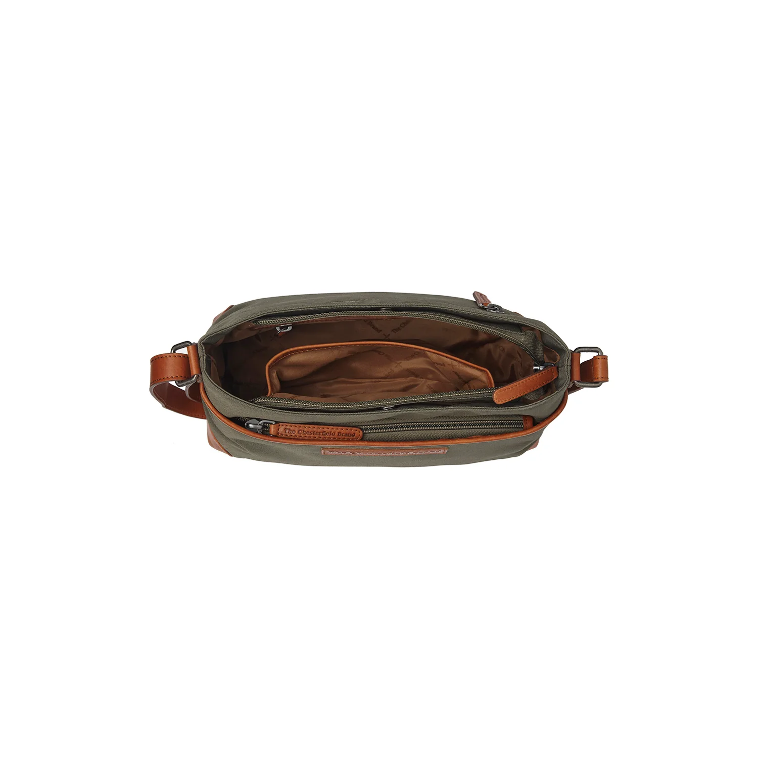 Leather Crossbody Bag Steel Green Nevon - Image 4