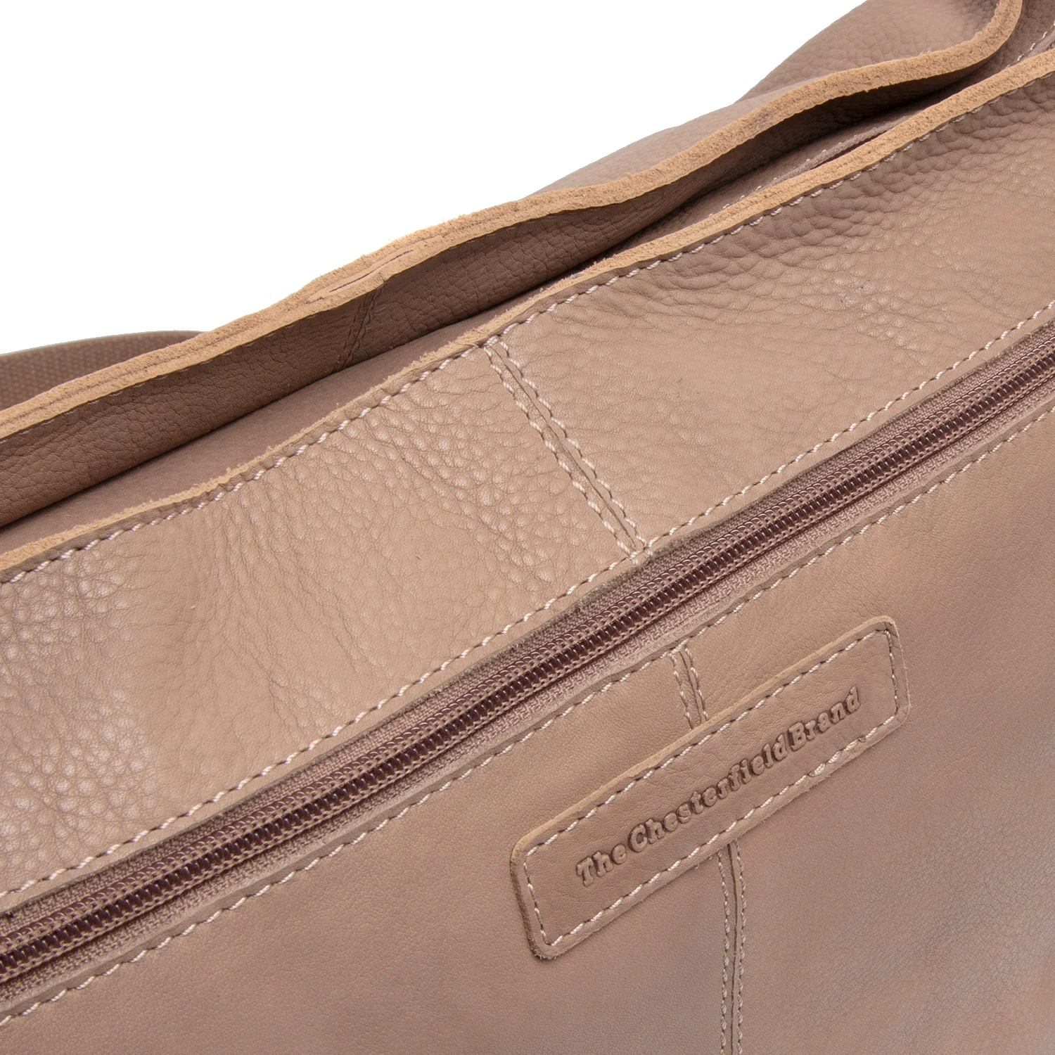 Leather Shoulder Bag Taupe Astero - Image 3