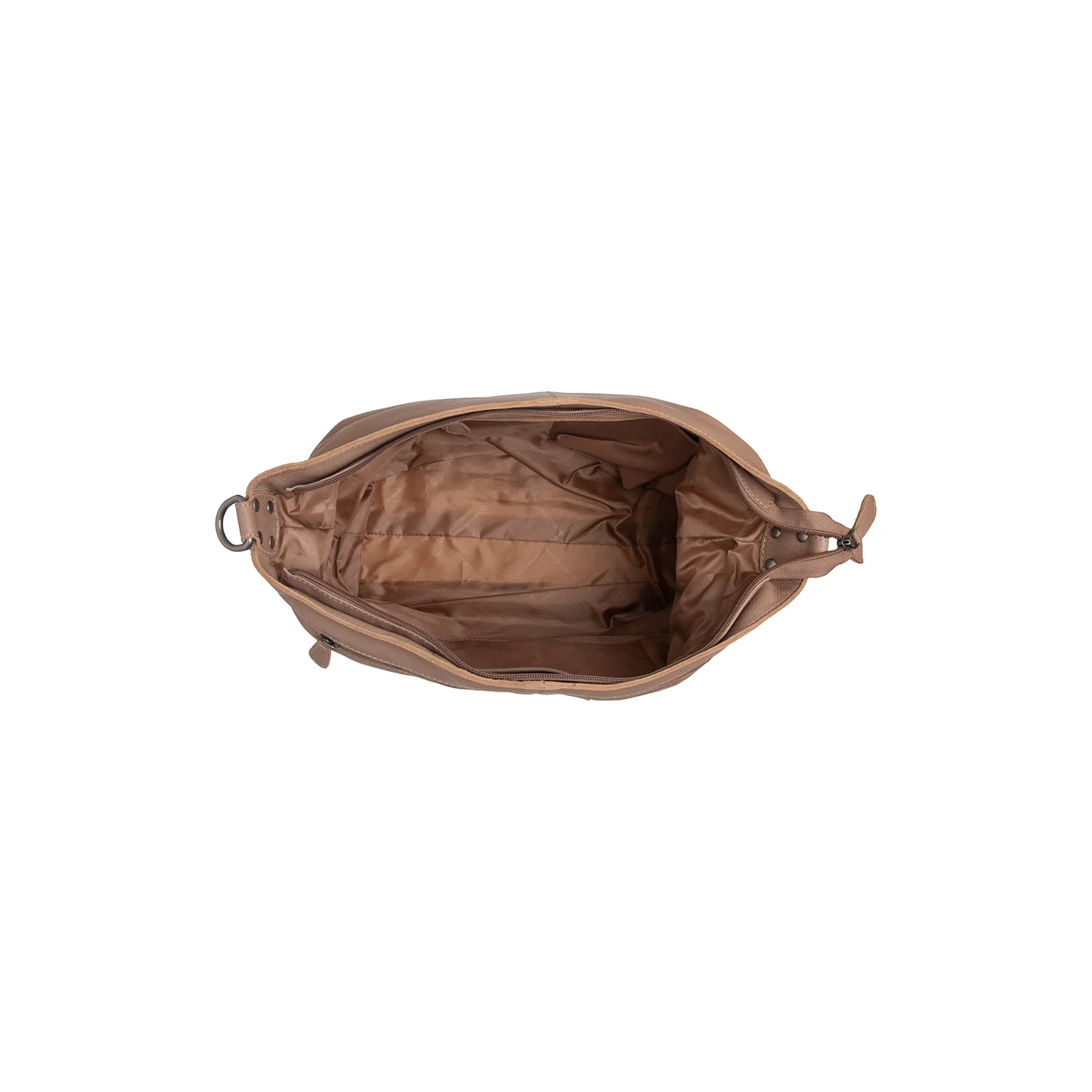 Leather Shoulder Bag Taupe Astero - Image 6