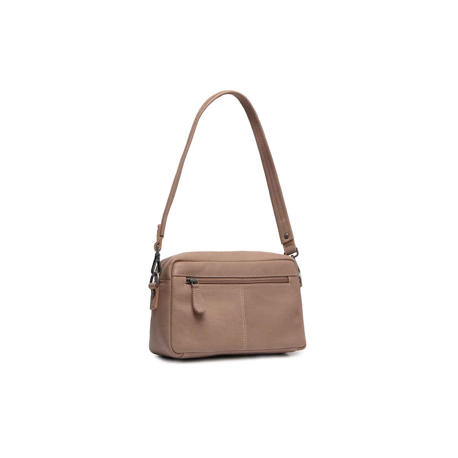 Leather Shoulder Bag Taupe Liora - Image 8
