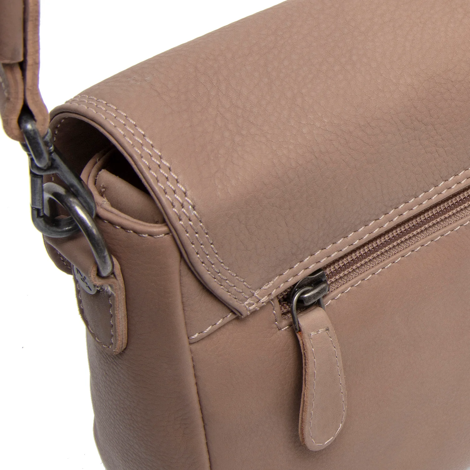 Leather Shoulder Bag Taupe Miloa - Image 5