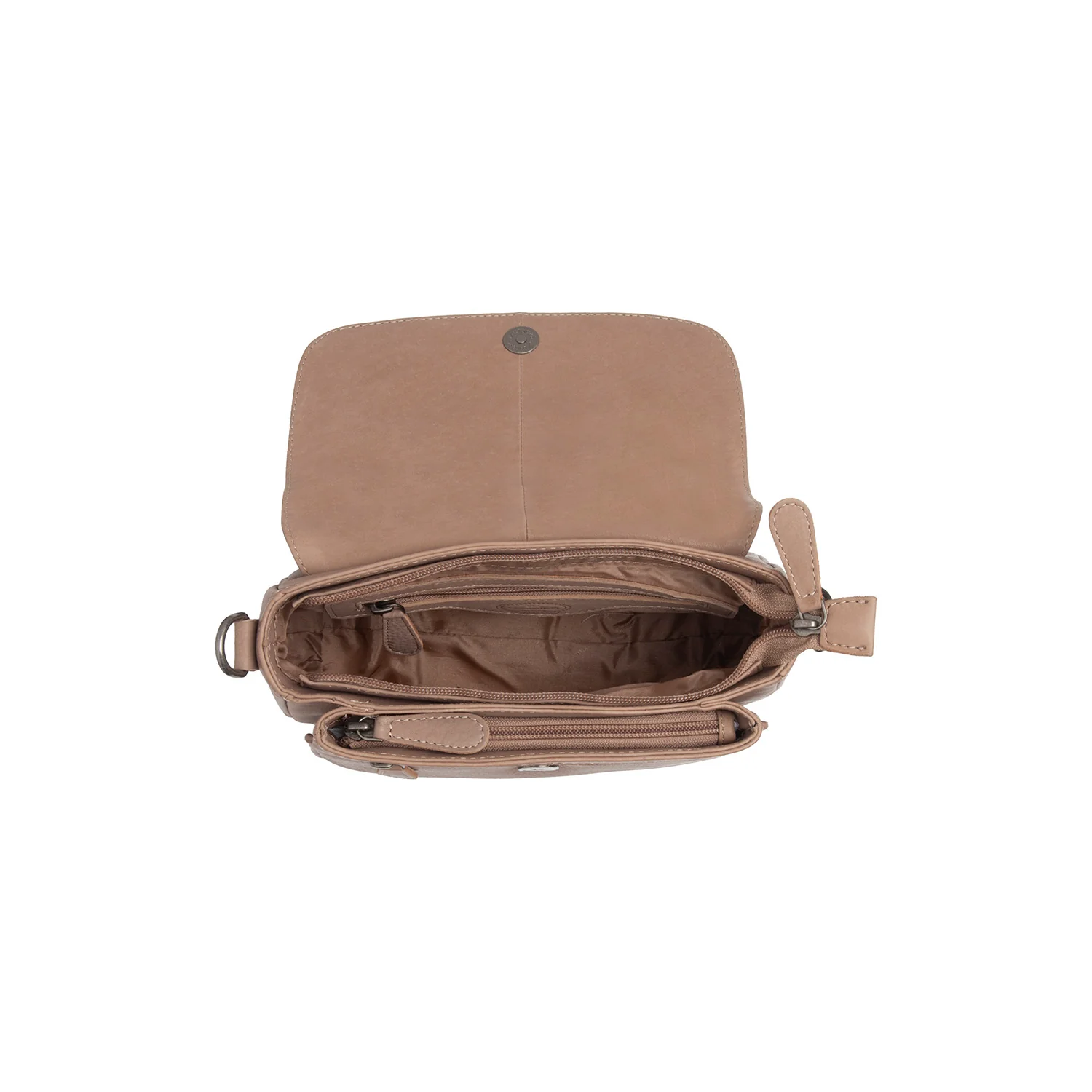 Leather Shoulder Bag Taupe Miloa - Image 7