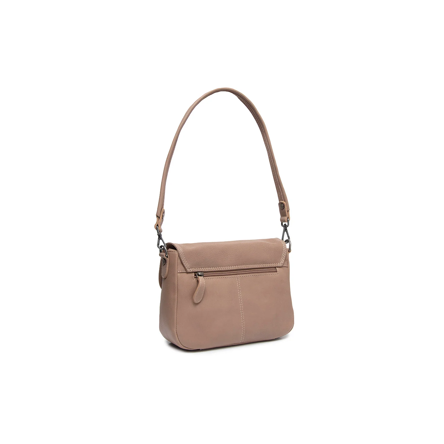 Leather Shoulder Bag Taupe Miloa - Image 8