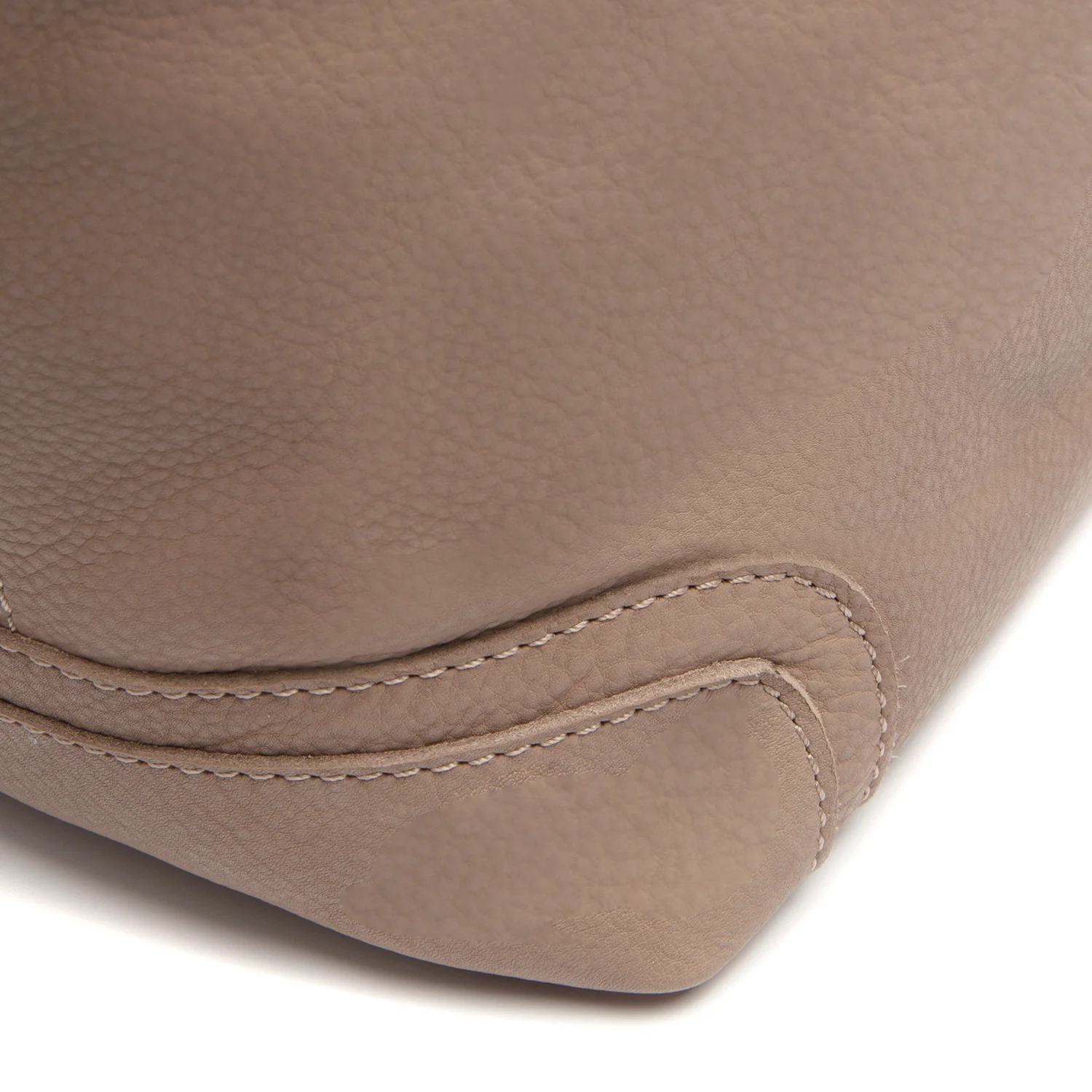 Leather Shoulder Bag Taupe Zarita - Image 5