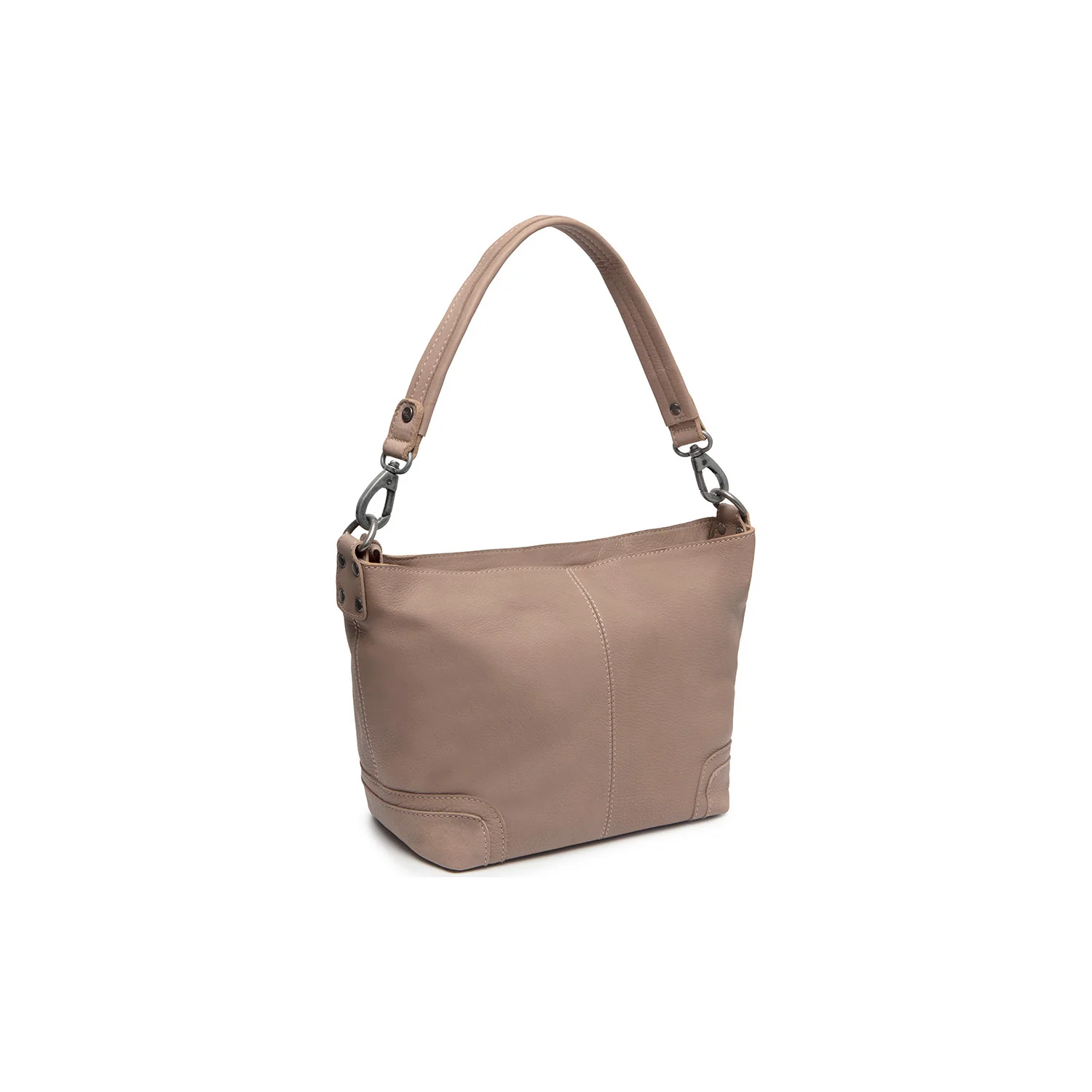 Leather Shoulder Bag Taupe Zarita - Image 8